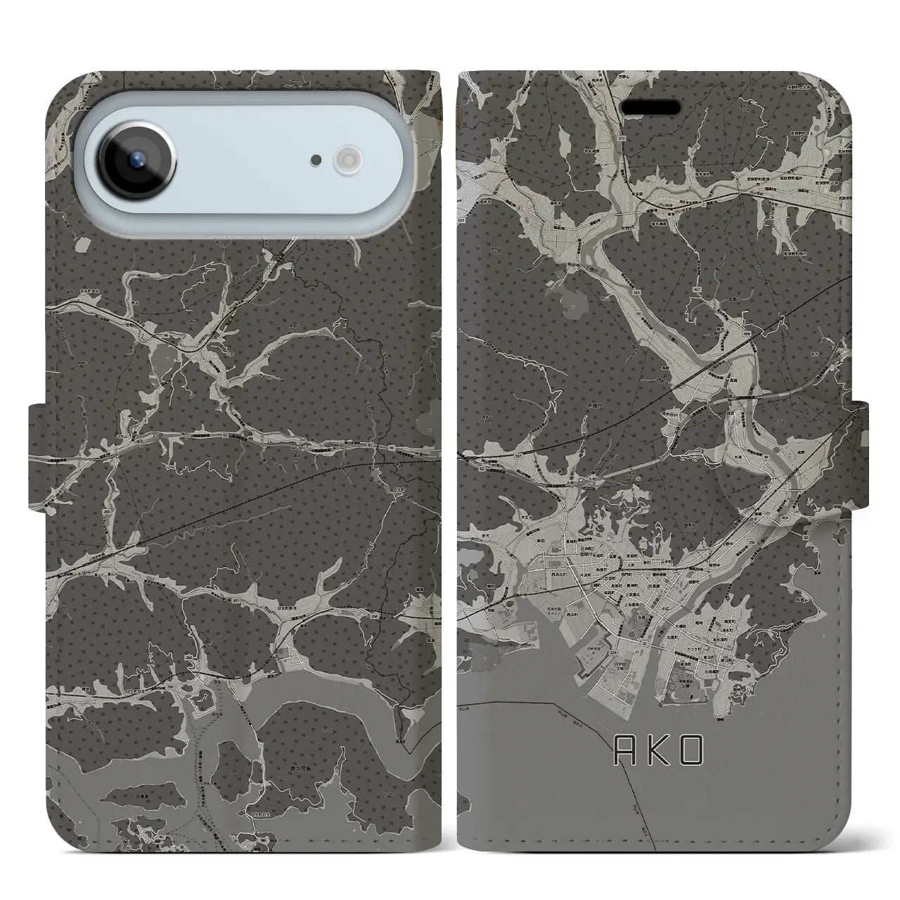 【赤穂(兵庫県)】地図柄iPhoneケース(手帳タイプ)