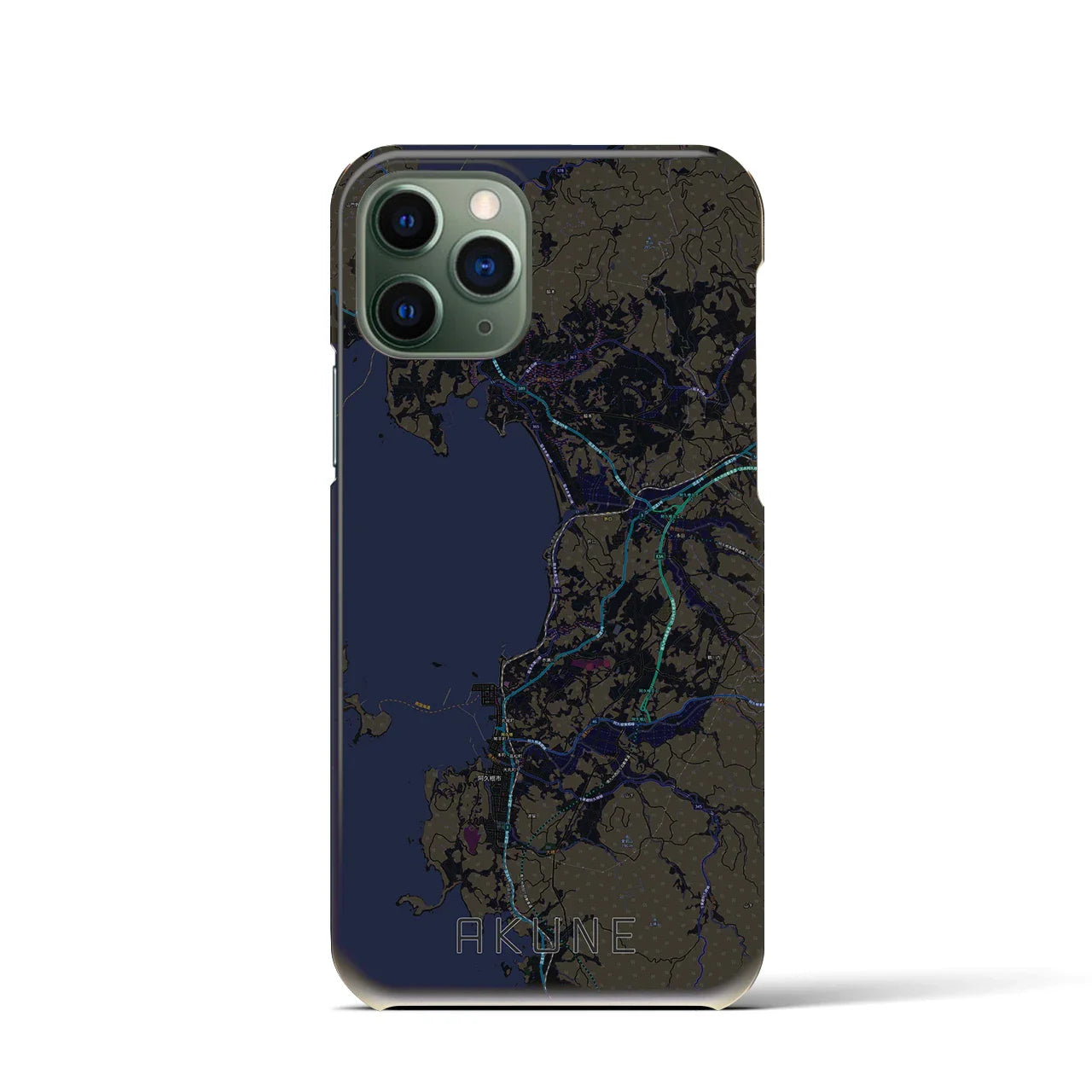 【阿久根(鹿児島県)】地図柄iPhoneケース(バックカバータイプ)