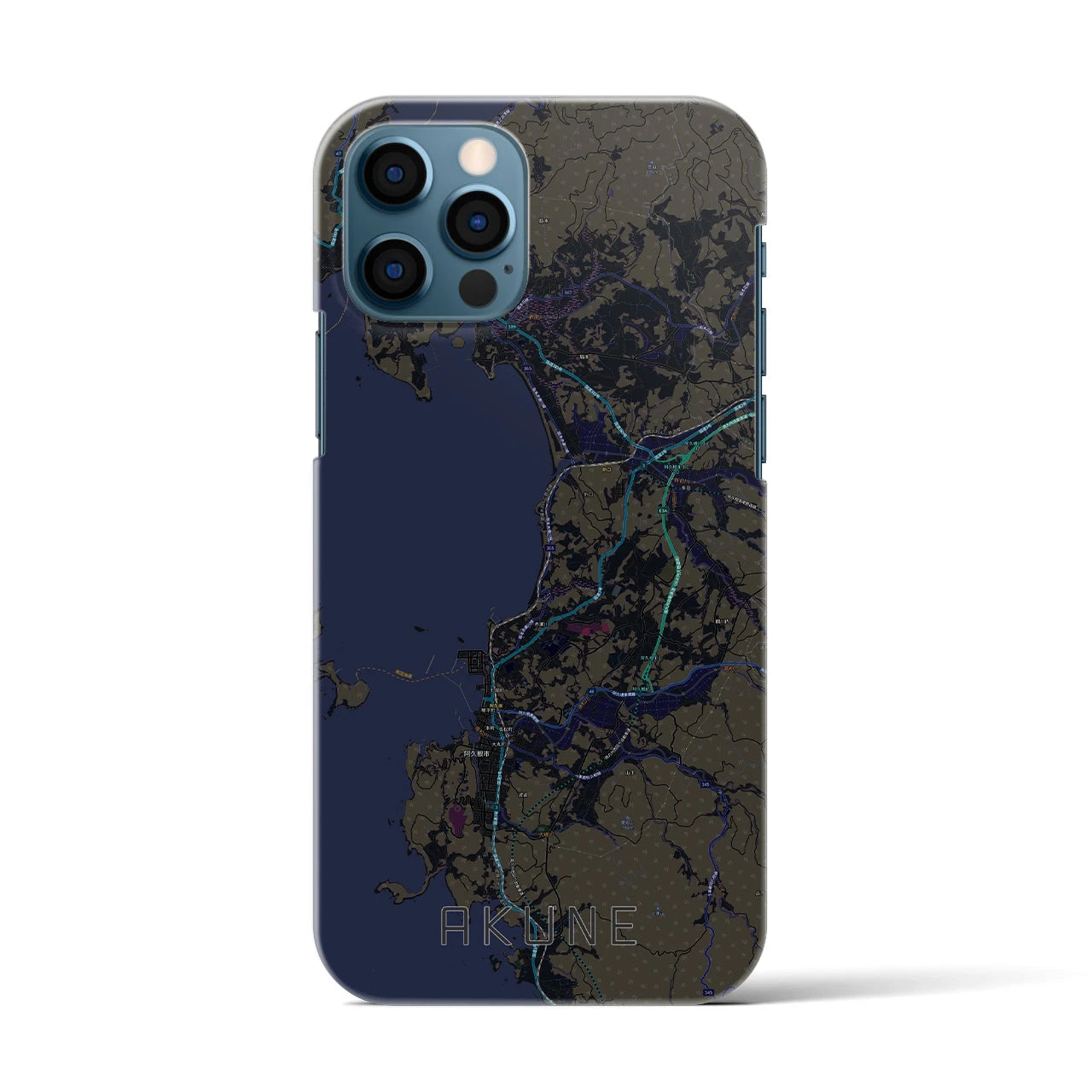 【阿久根(鹿児島県)】地図柄iPhoneケース(バックカバータイプ)