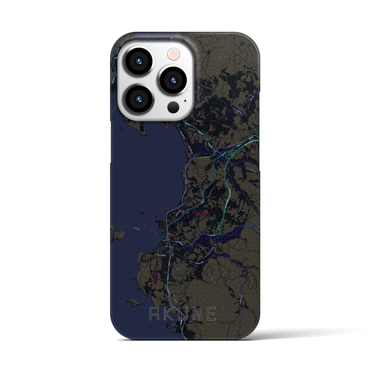 【阿久根(鹿児島県)】地図柄iPhoneケース(バックカバータイプ)