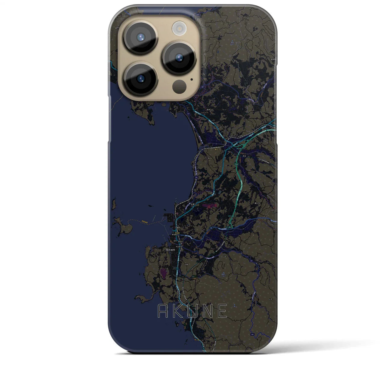 【阿久根(鹿児島県)】地図柄iPhoneケース(バックカバータイプ)