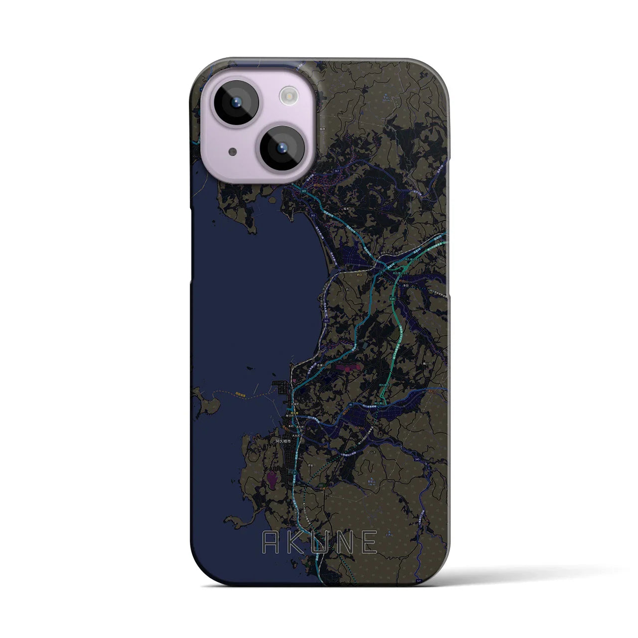 【阿久根(鹿児島県)】地図柄iPhoneケース(バックカバータイプ)
