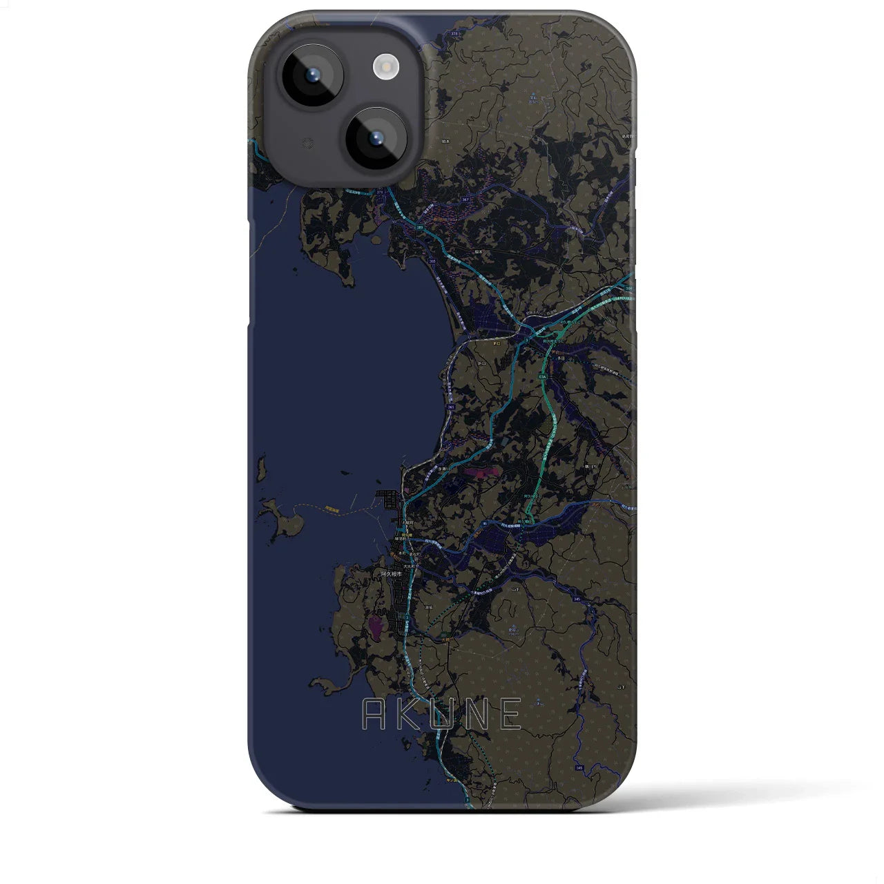 【阿久根(鹿児島県)】地図柄iPhoneケース(バックカバータイプ)