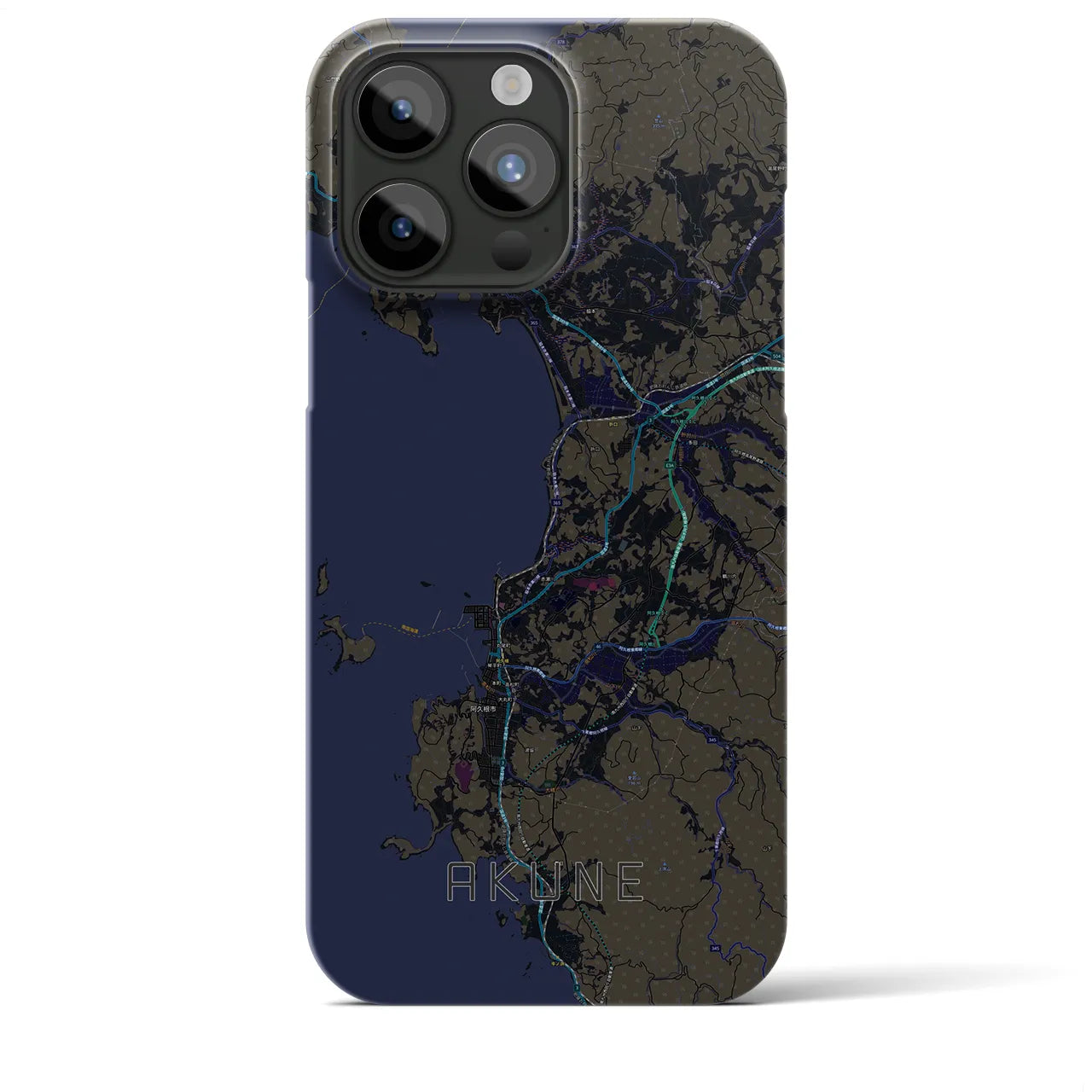 【阿久根(鹿児島県)】地図柄iPhoneケース(バックカバータイプ)