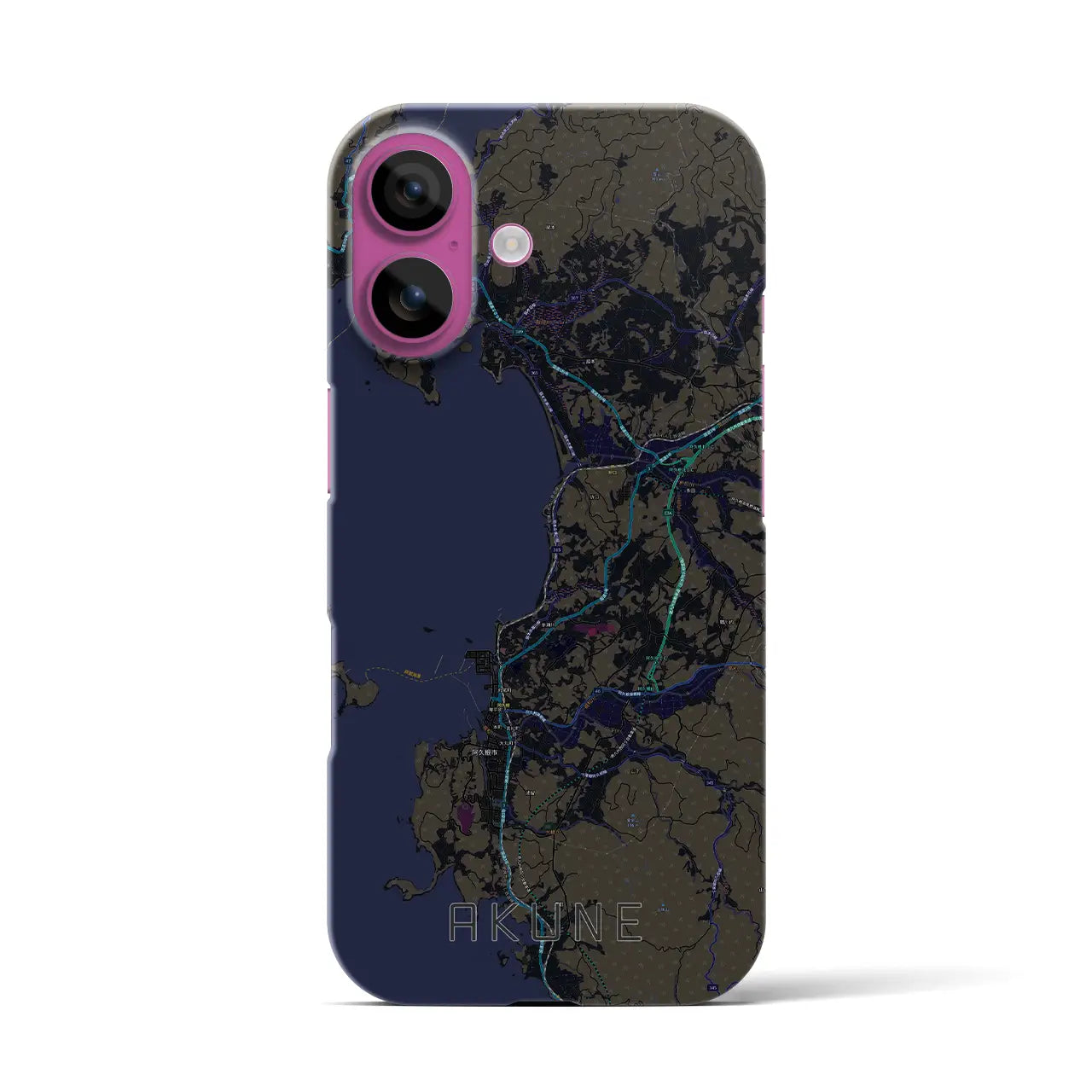 【阿久根(鹿児島県)】地図柄iPhoneケース(バックカバータイプ)