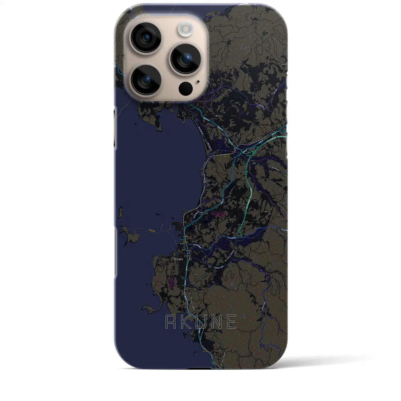 【阿久根(鹿児島県)】地図柄iPhoneケース(バックカバータイプ)