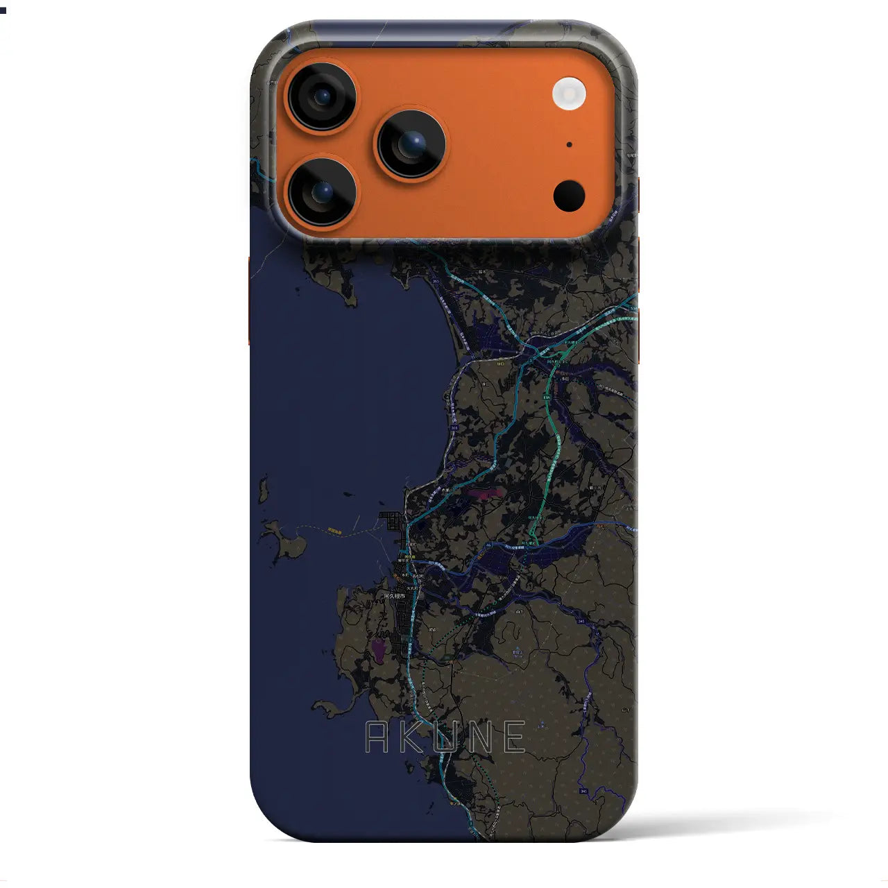 【阿久根(鹿児島県)】地図柄iPhoneケース(バックカバータイプ)