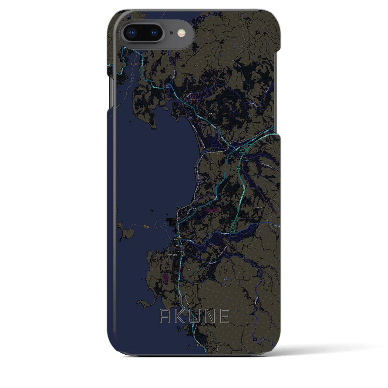 【阿久根(鹿児島県)】地図柄iPhoneケース(バックカバータイプ)