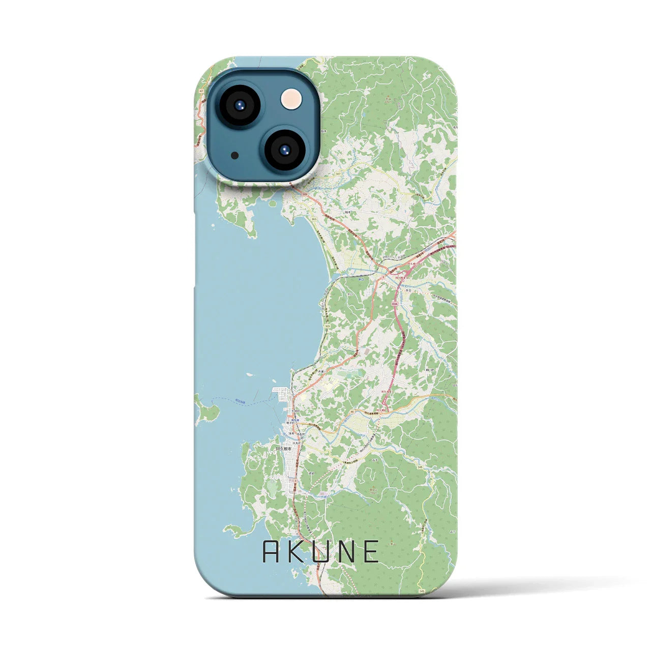 【阿久根(鹿児島県)】地図柄iPhoneケース(バックカバータイプ)
