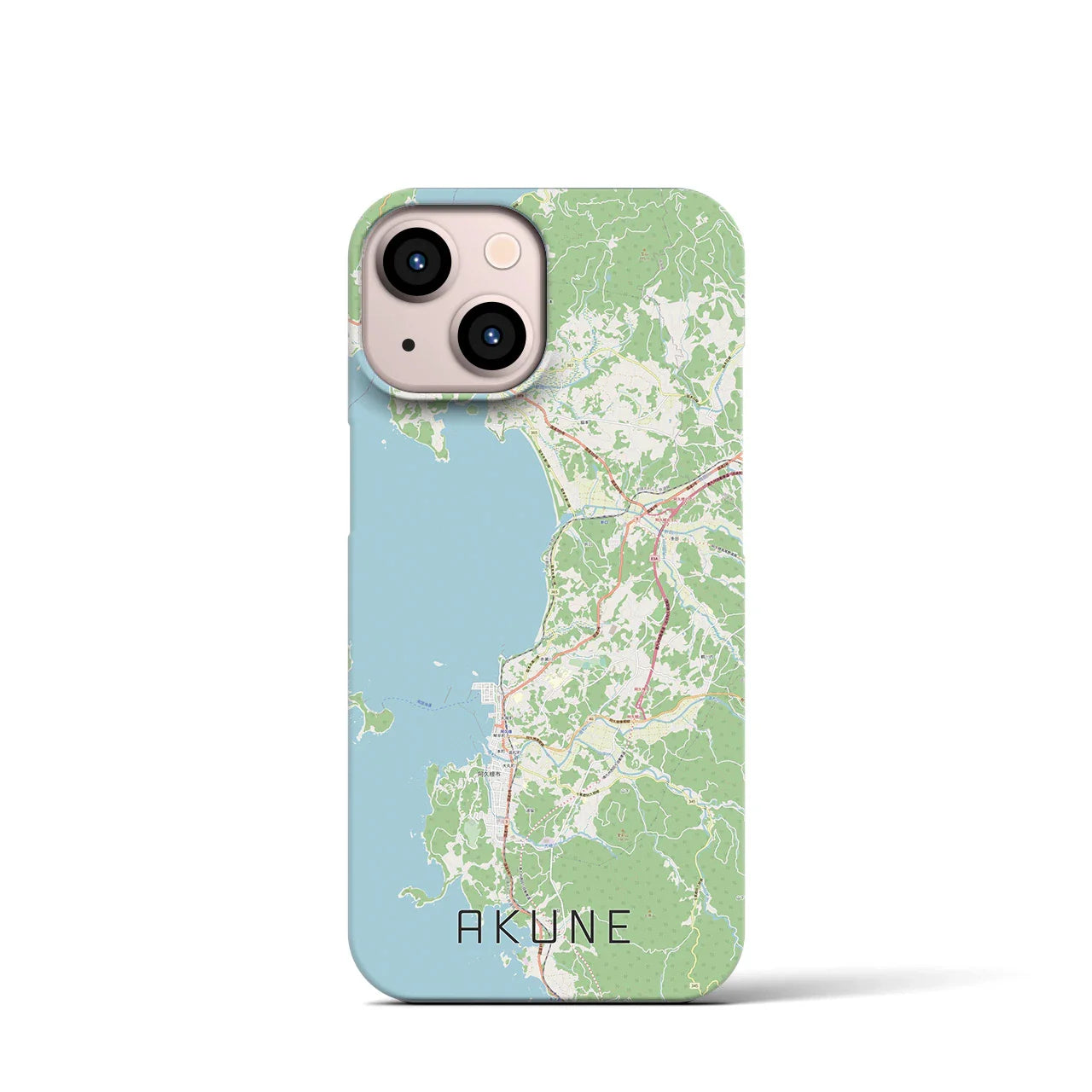 【阿久根(鹿児島県)】地図柄iPhoneケース(バックカバータイプ)
