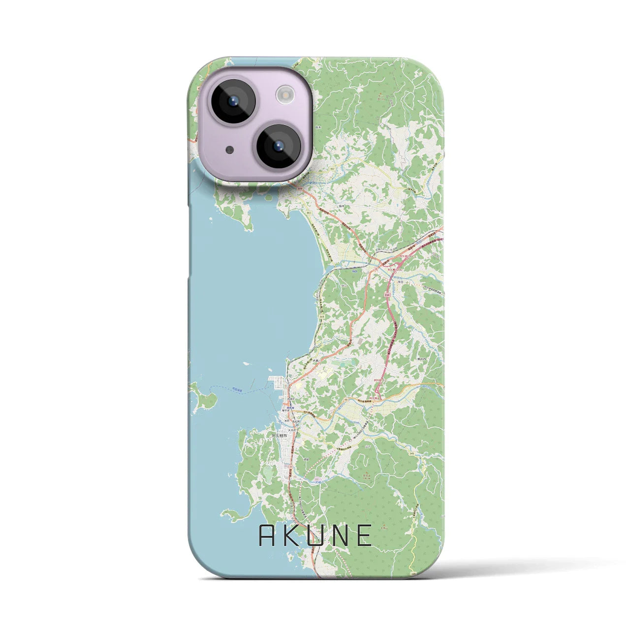 【阿久根(鹿児島県)】地図柄iPhoneケース(バックカバータイプ)