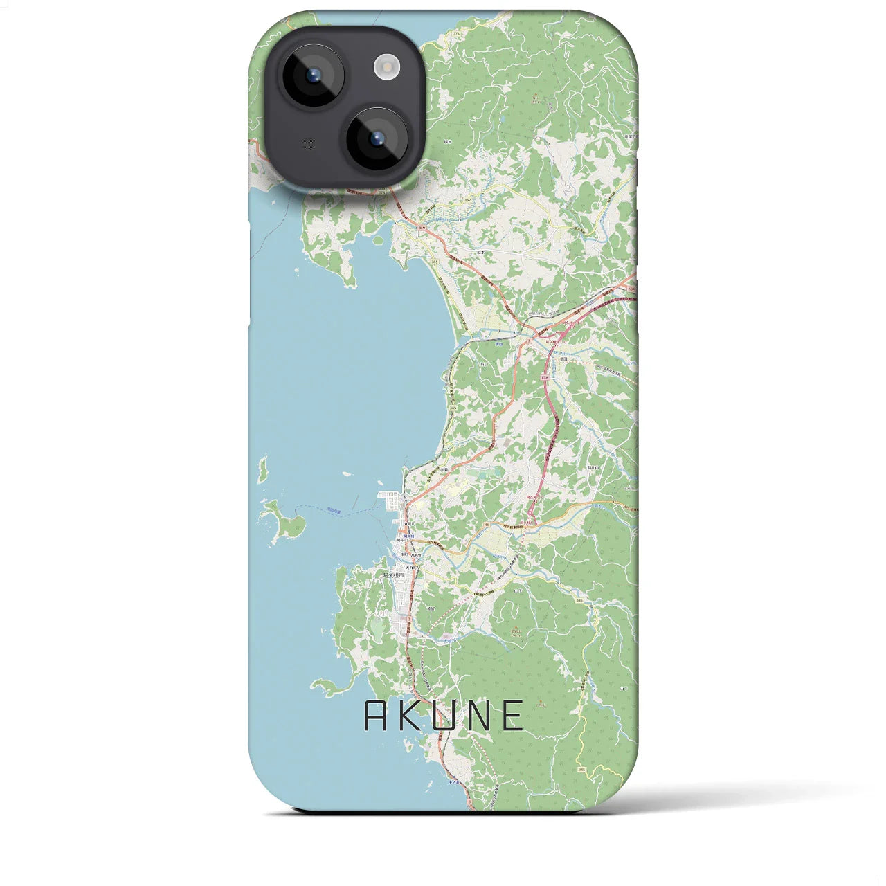 【阿久根(鹿児島県)】地図柄iPhoneケース(バックカバータイプ)