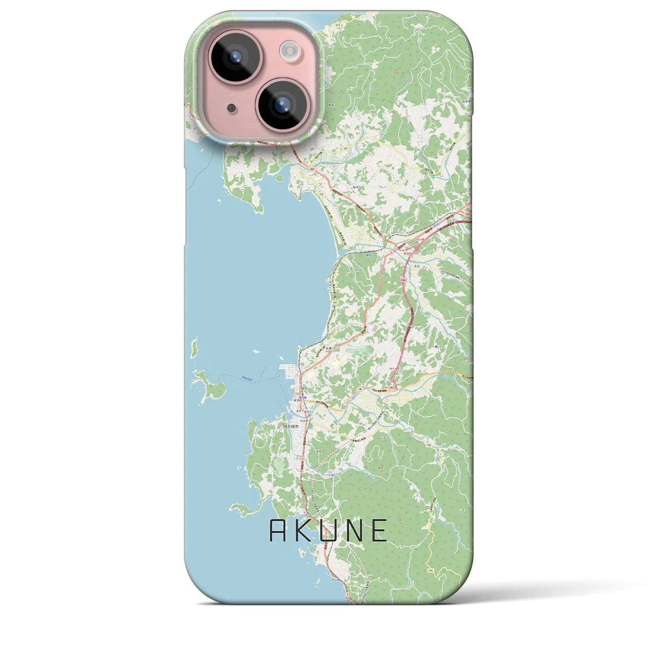 【阿久根(鹿児島県)】地図柄iPhoneケース(バックカバータイプ)