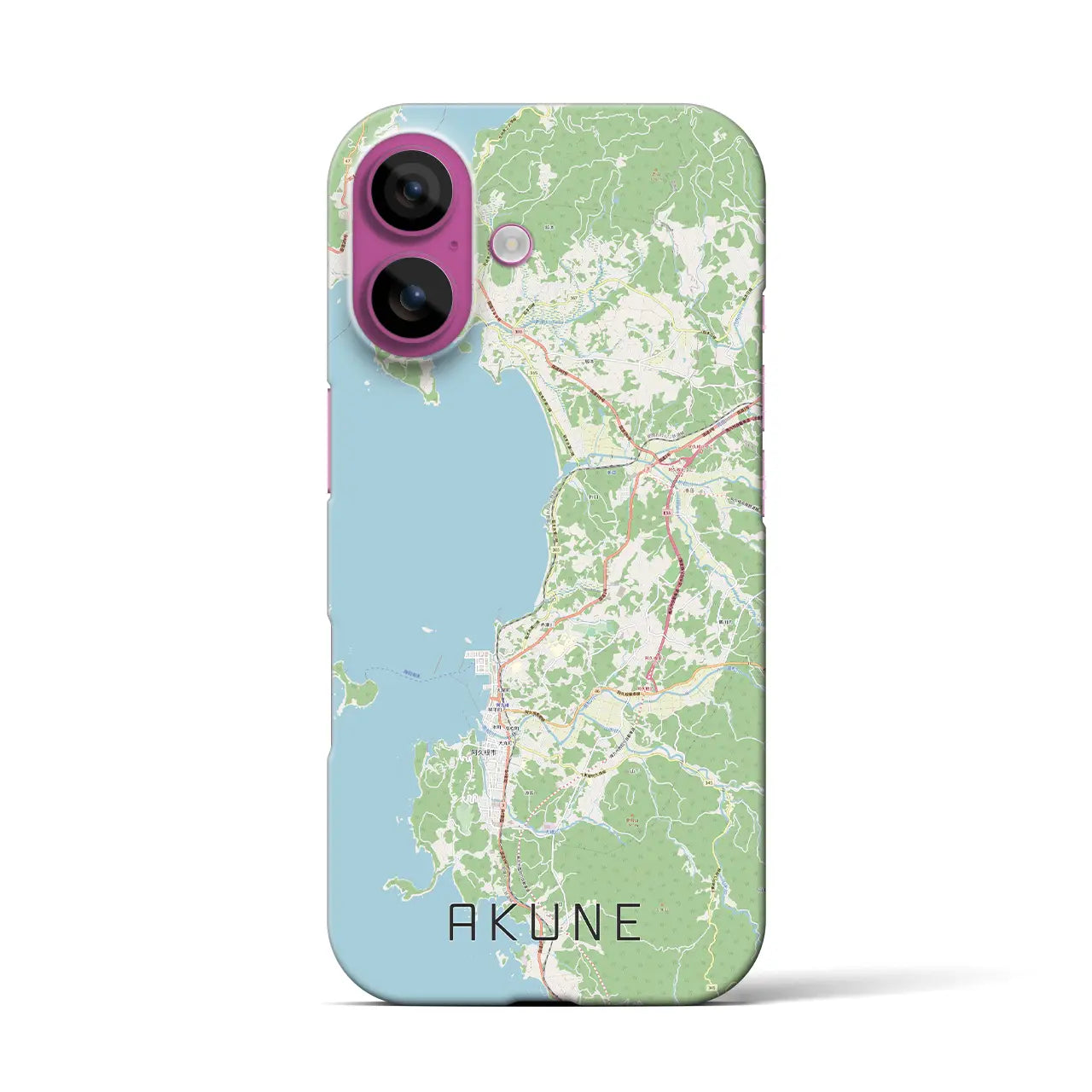 【阿久根(鹿児島県)】地図柄iPhoneケース(バックカバータイプ)