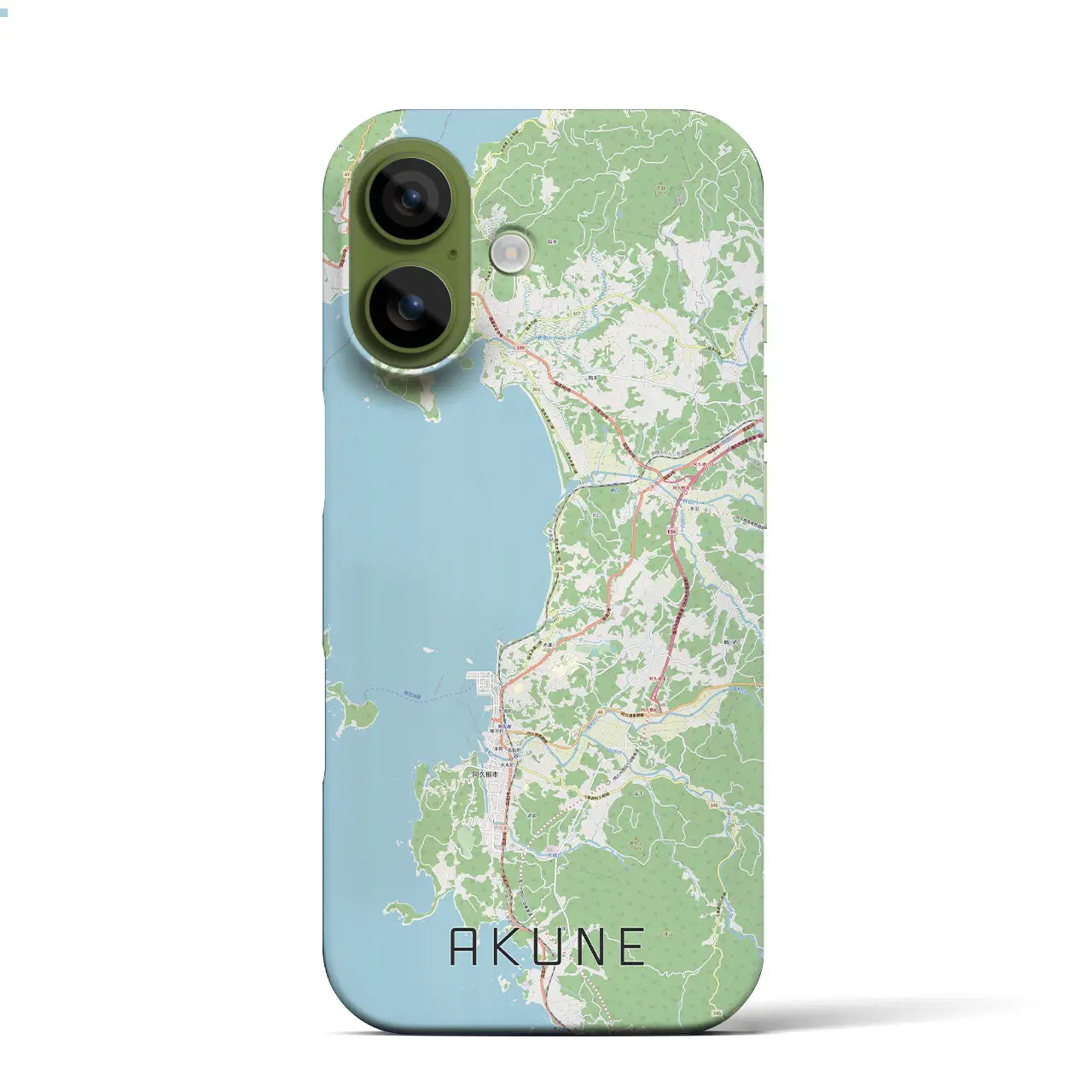 【阿久根(鹿児島県)】地図柄iPhoneケース(バックカバータイプ)ブラック・iPhone 17 Pro Max 用