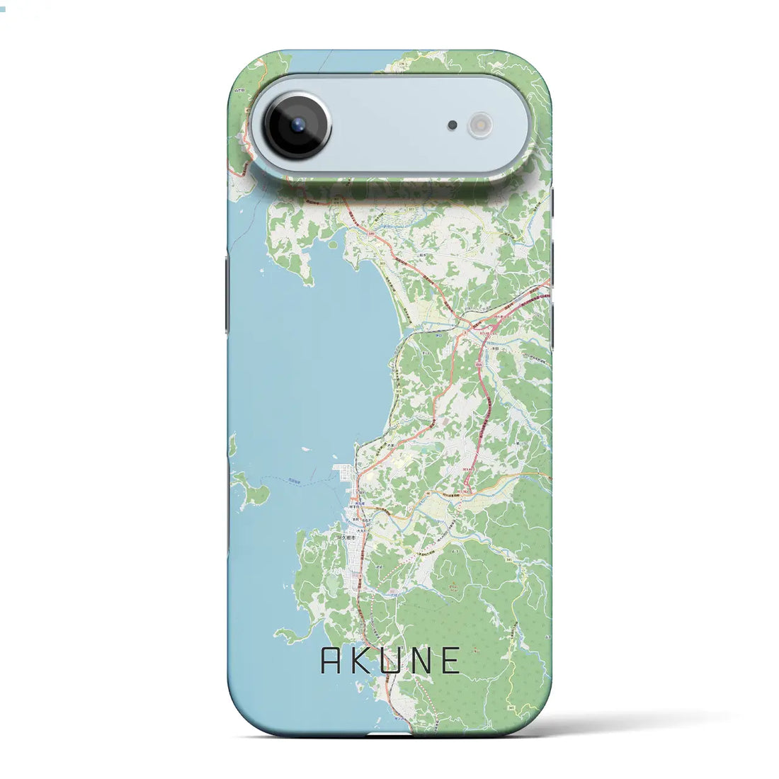 【阿久根(鹿児島県)】地図柄iPhoneケース(バックカバータイプ)ナチュラル・iPhone 17 Pro Max 用