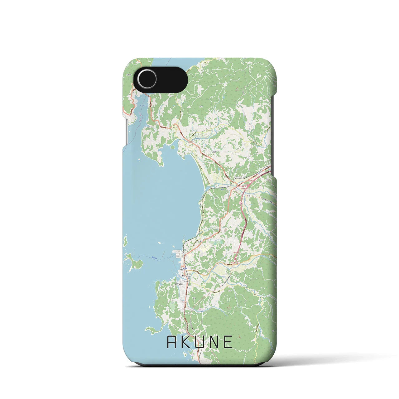【阿久根(鹿児島県)】地図柄iPhoneケース(バックカバータイプ)