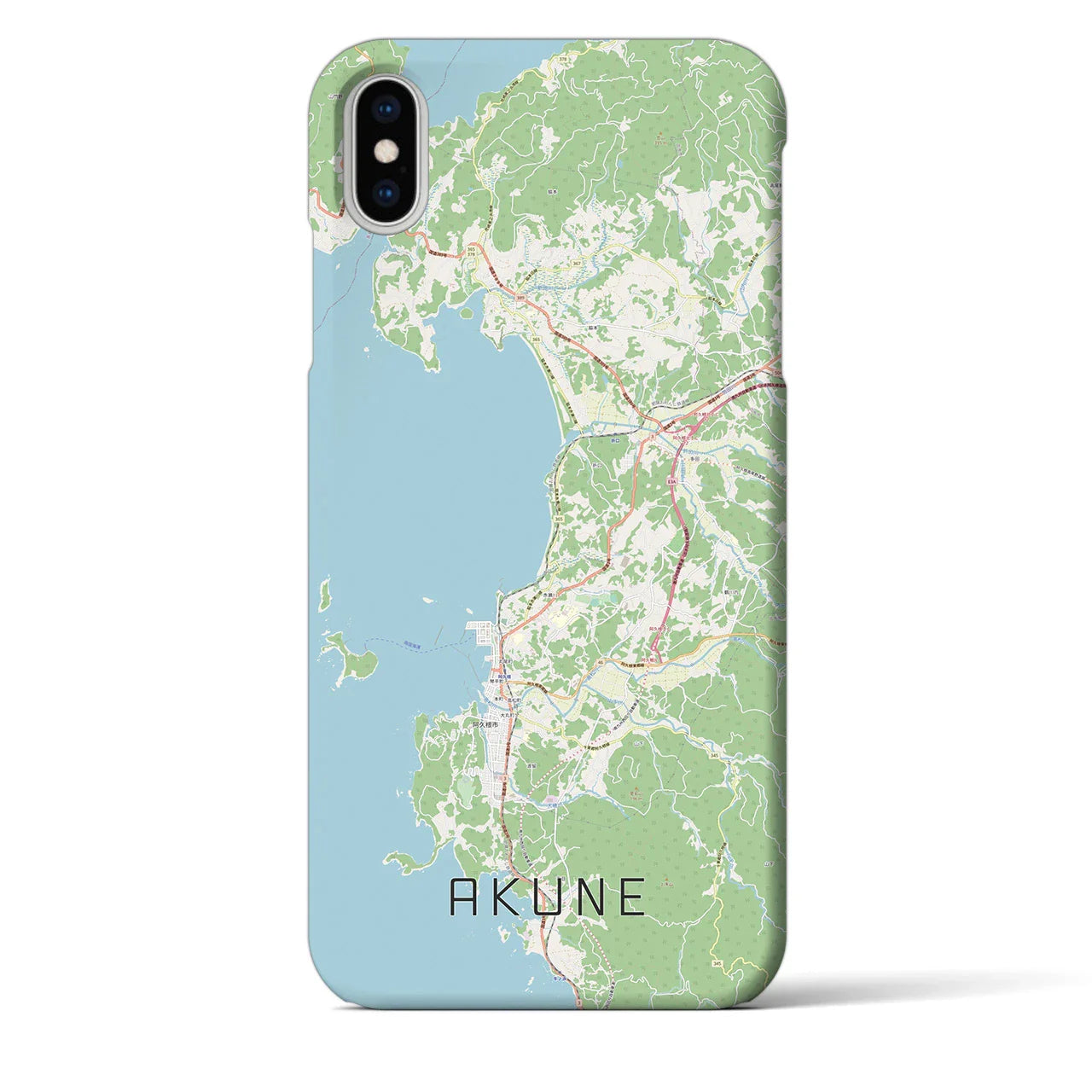 【阿久根(鹿児島県)】地図柄iPhoneケース(バックカバータイプ)