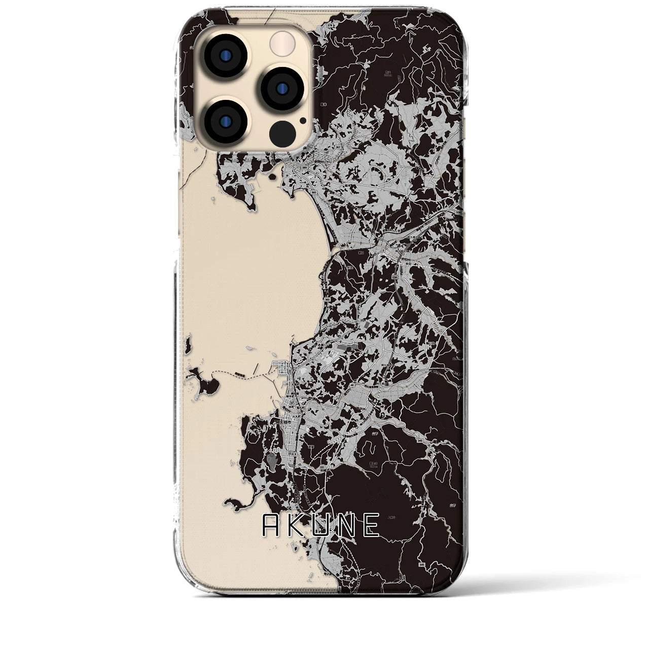 【阿久根(鹿児島県)】地図柄iPhoneケース(クリアタイプ)