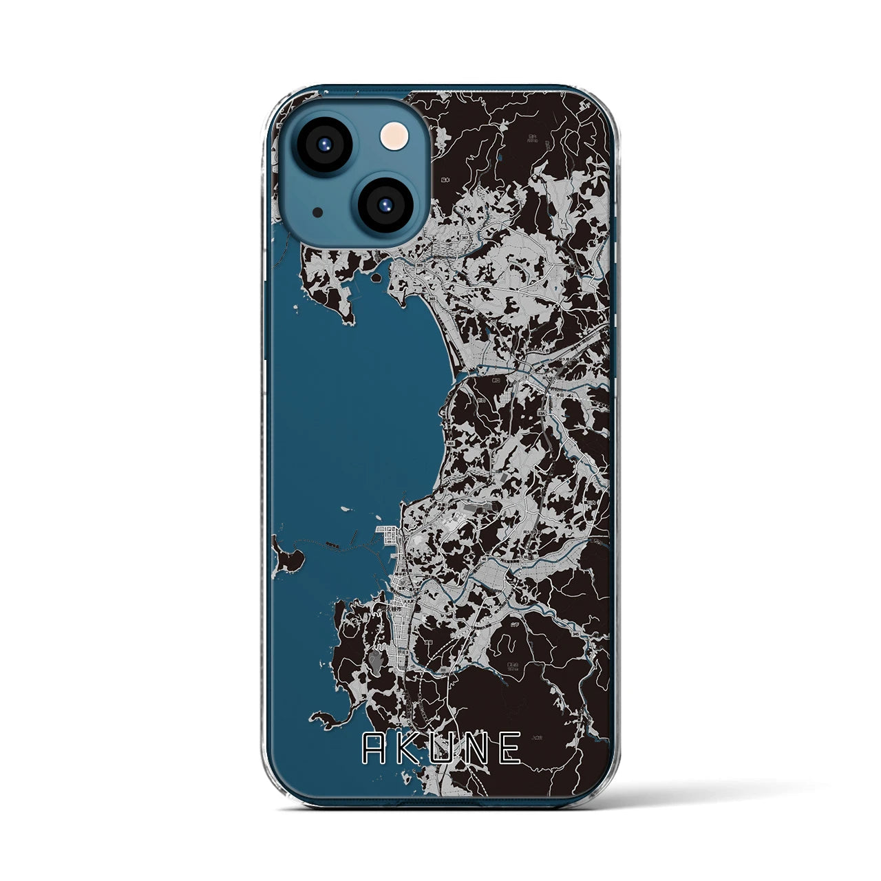 【阿久根(鹿児島県)】地図柄iPhoneケース(クリアタイプ)