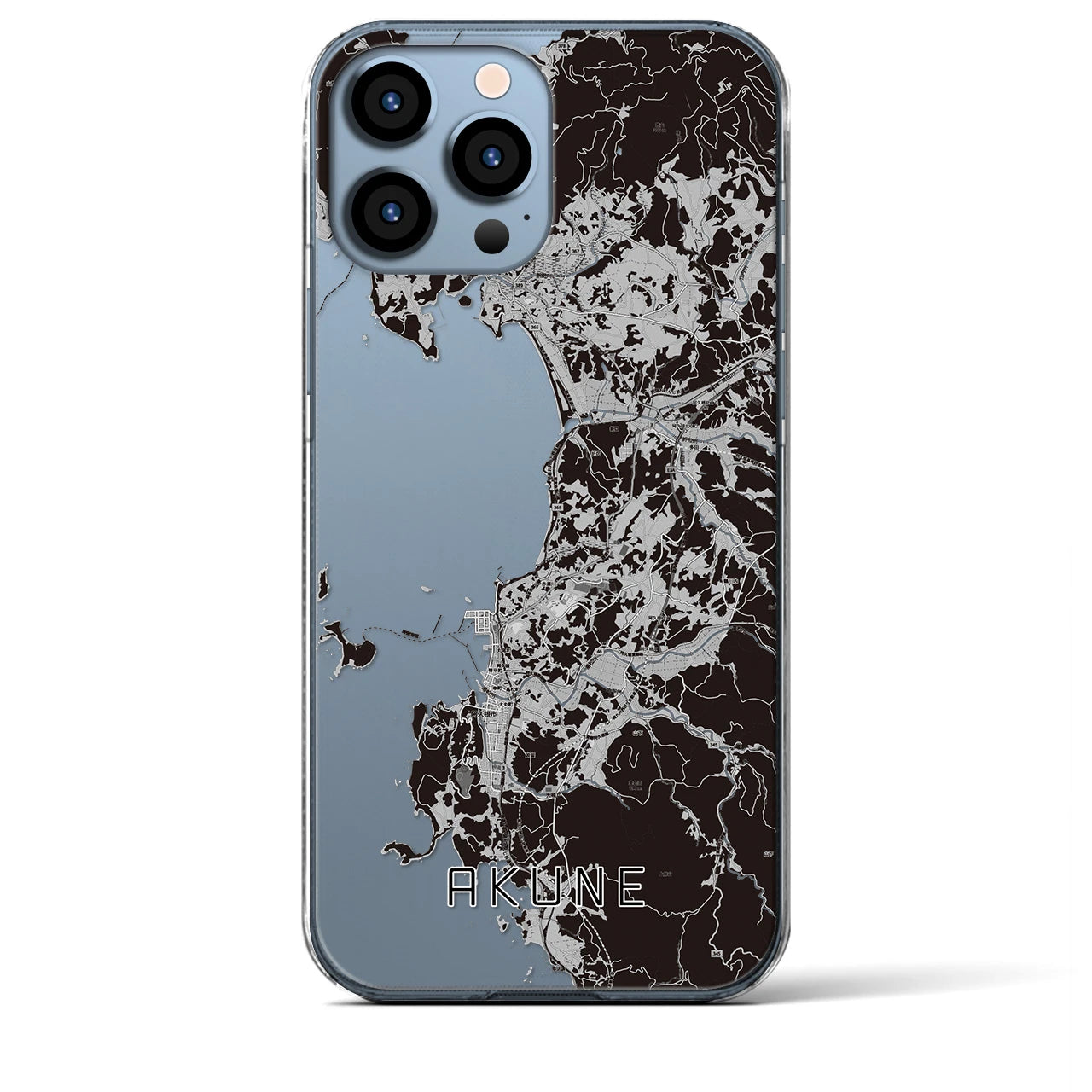 【阿久根(鹿児島県)】地図柄iPhoneケース(クリアタイプ)