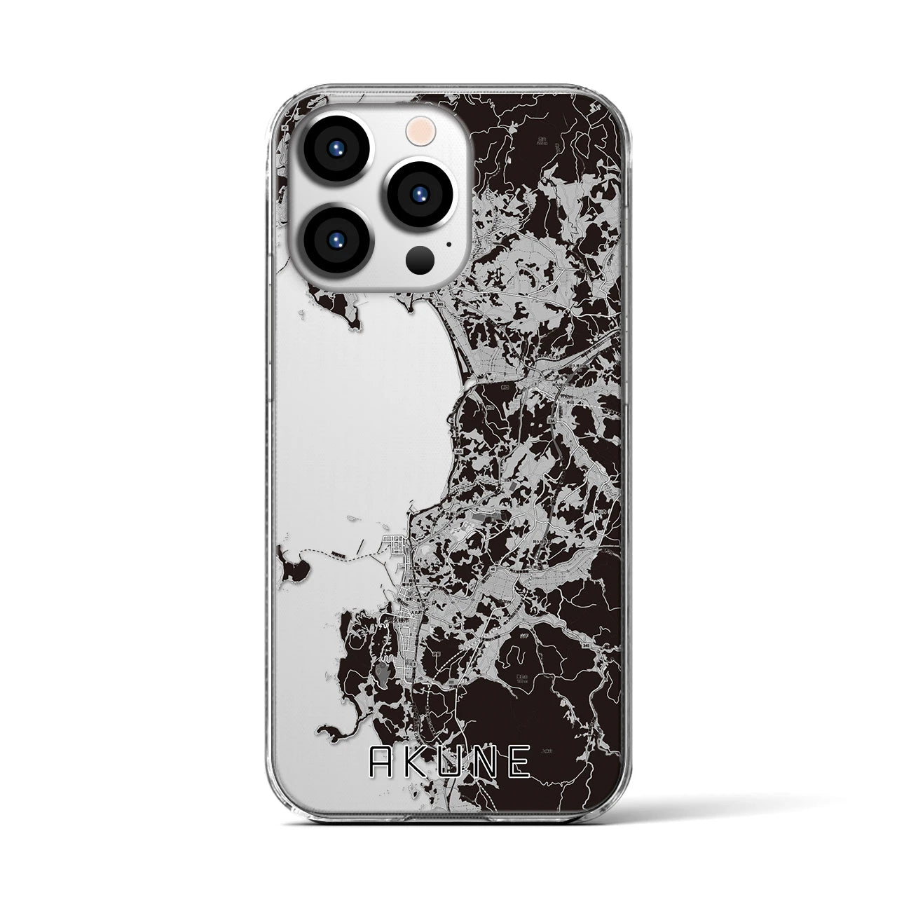 【阿久根(鹿児島県)】地図柄iPhoneケース(クリアタイプ)