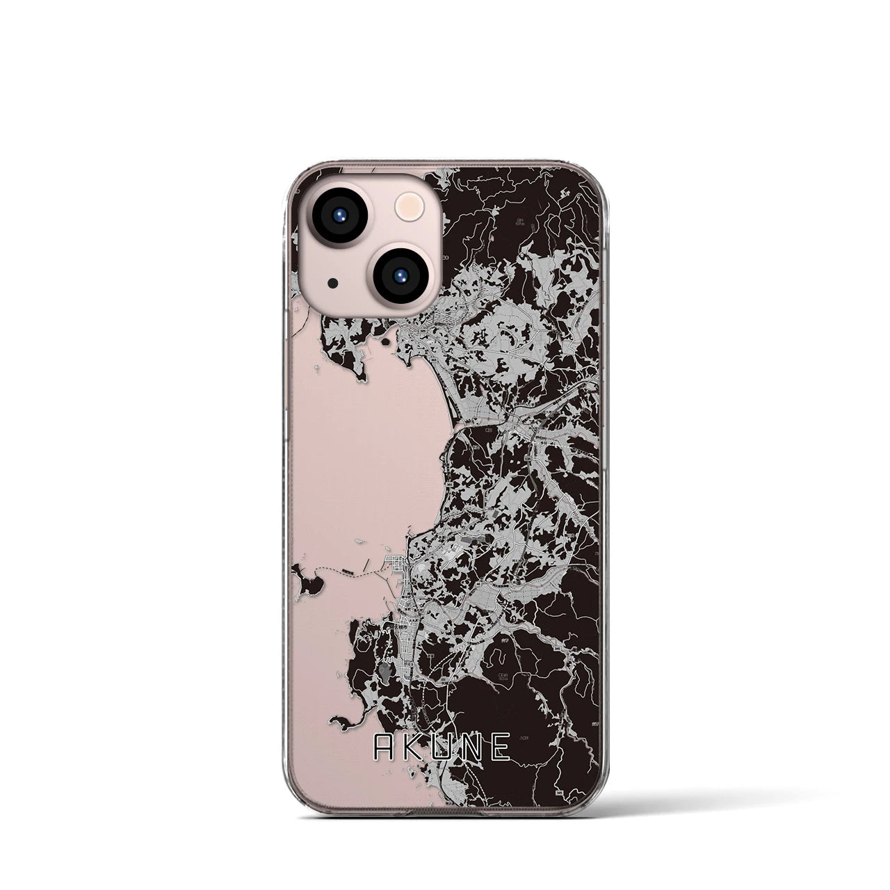 【阿久根(鹿児島県)】地図柄iPhoneケース(クリアタイプ)