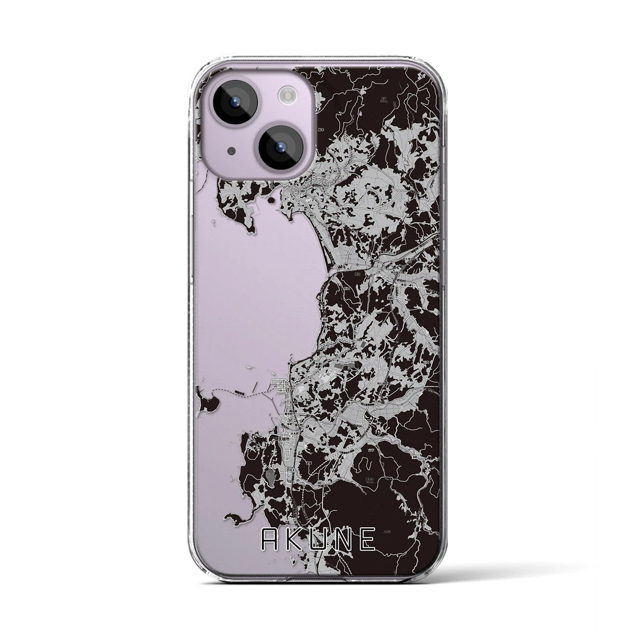 【阿久根(鹿児島県)】地図柄iPhoneケース(クリアタイプ)