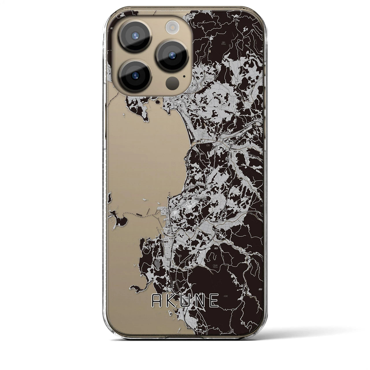 【阿久根(鹿児島県)】地図柄iPhoneケース(クリアタイプ)