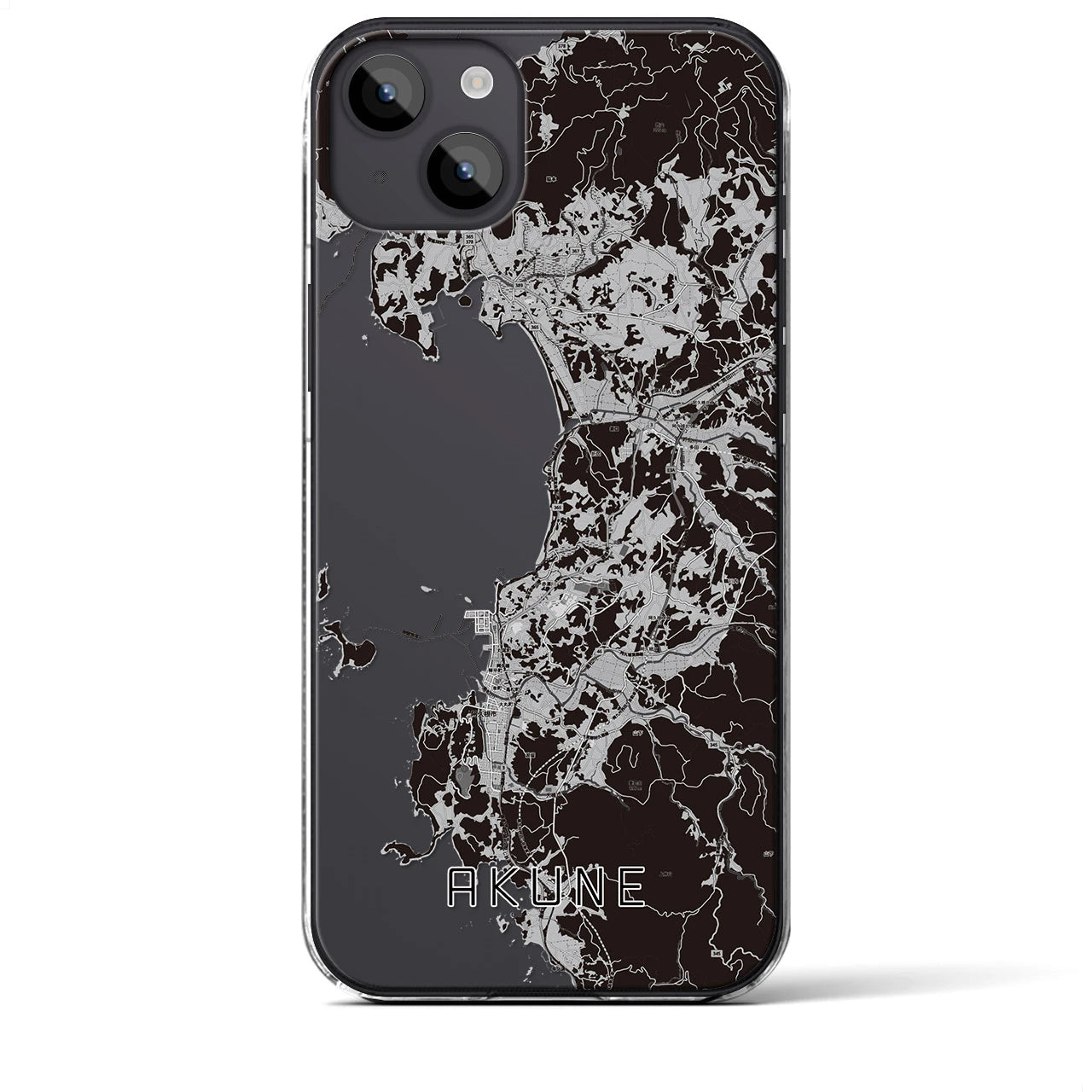 【阿久根(鹿児島県)】地図柄iPhoneケース(クリアタイプ)