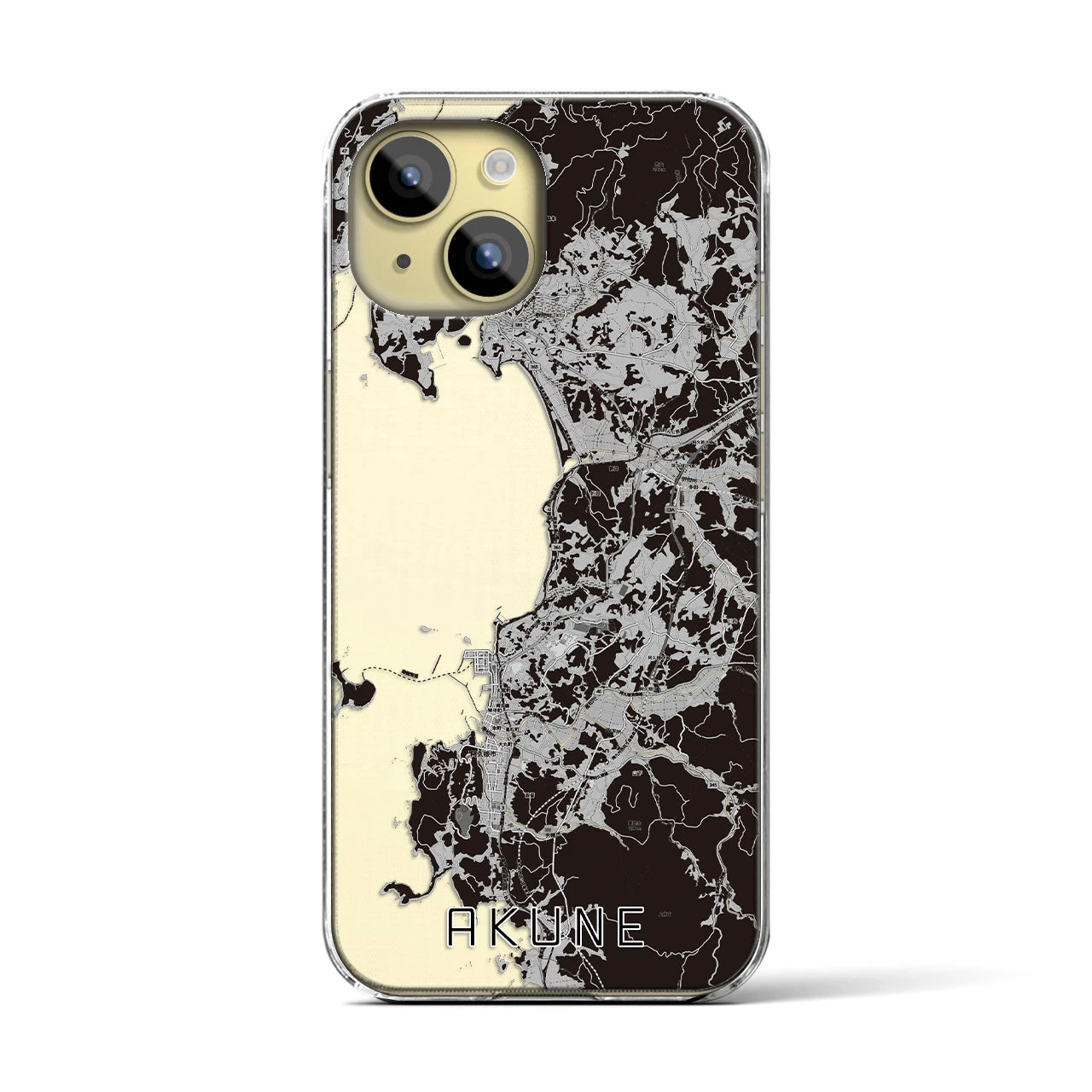 【阿久根(鹿児島県)】地図柄iPhoneケース(クリアタイプ)