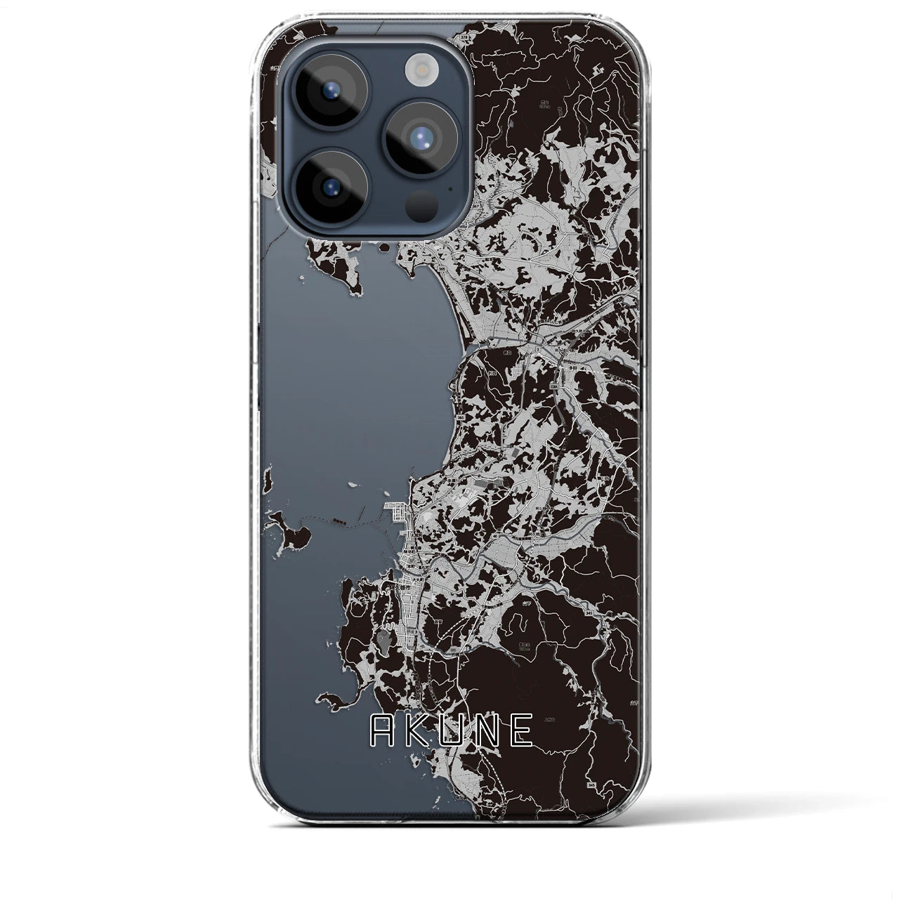 【阿久根(鹿児島県)】地図柄iPhoneケース(クリアタイプ)