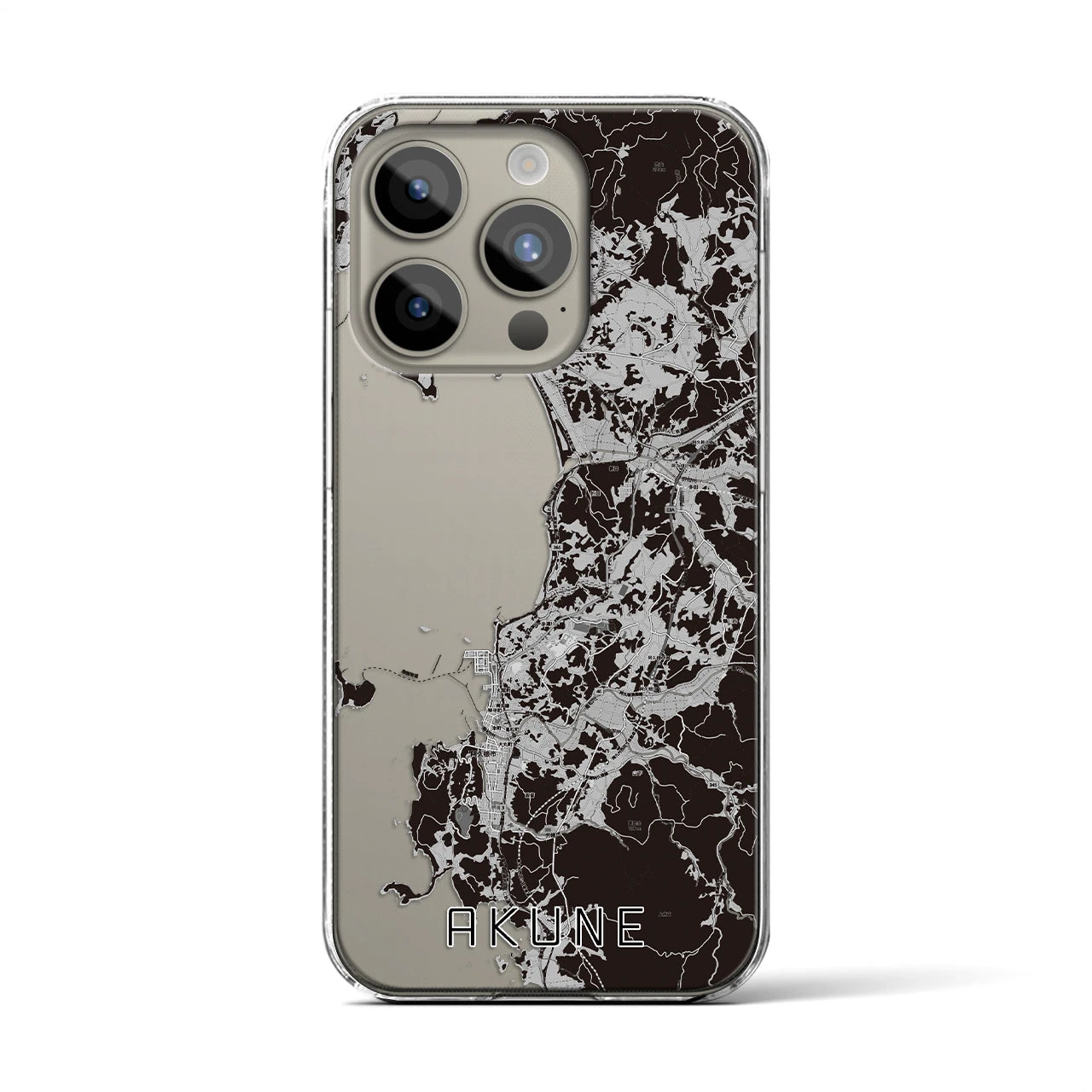 【阿久根(鹿児島県)】地図柄iPhoneケース(クリアタイプ)