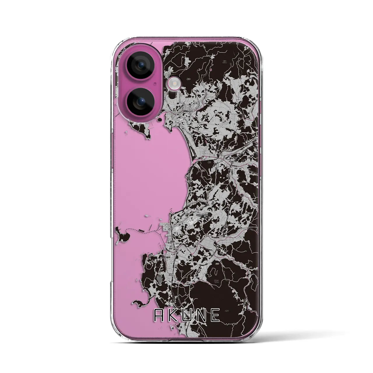 【阿久根(鹿児島県)】地図柄iPhoneケース(クリアタイプ)