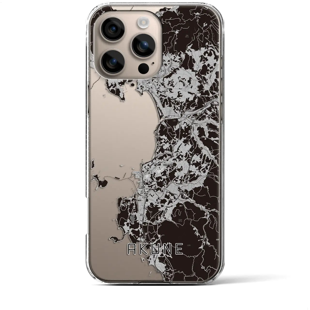 【阿久根(鹿児島県)】地図柄iPhoneケース(クリアタイプ)