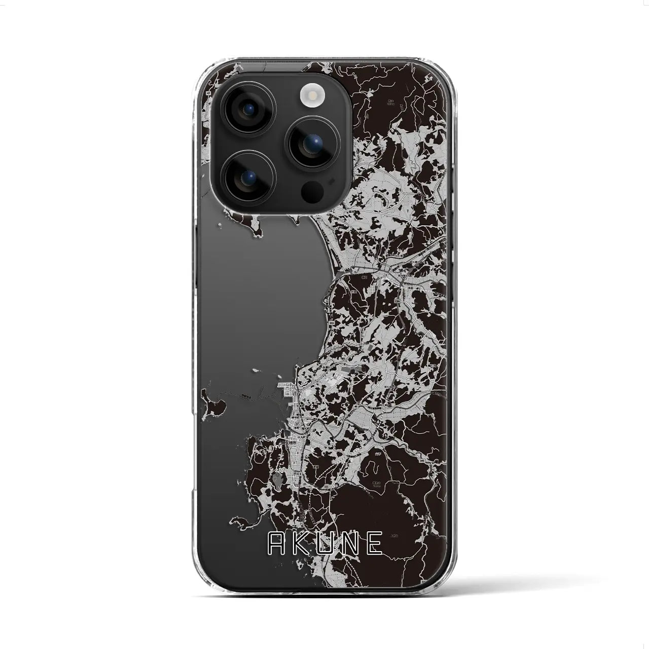 【阿久根(鹿児島県)】地図柄iPhoneケース(クリアタイプ)