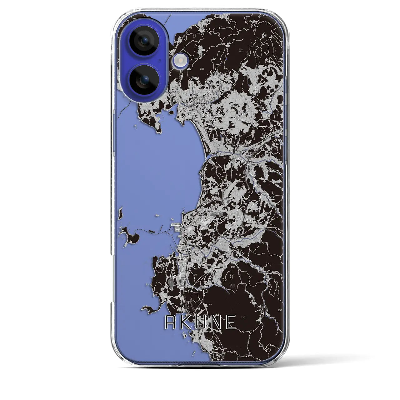 【阿久根(鹿児島県)】地図柄iPhoneケース(クリアタイプ)