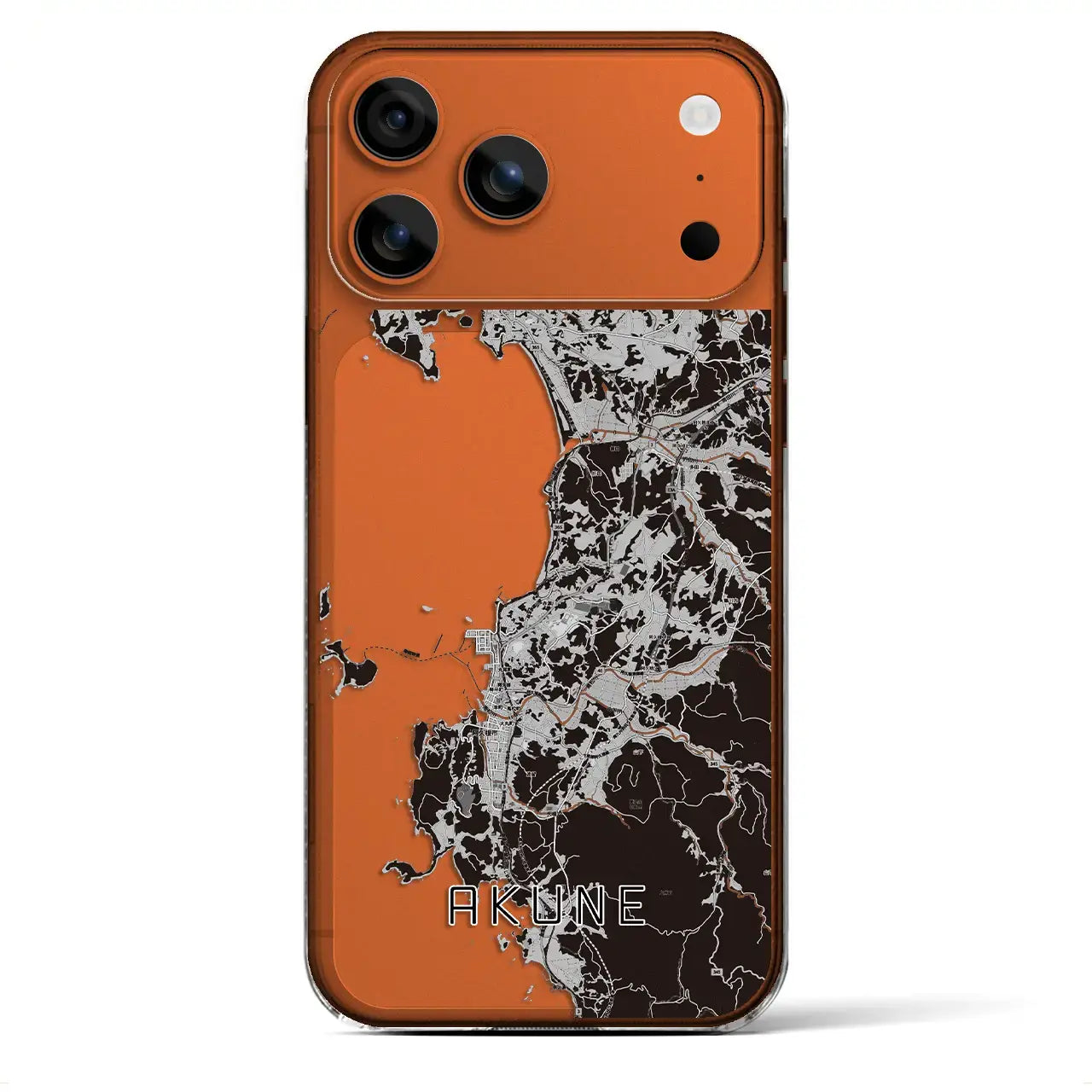 【阿久根(鹿児島県)】地図柄iPhoneケース(クリアタイプ)