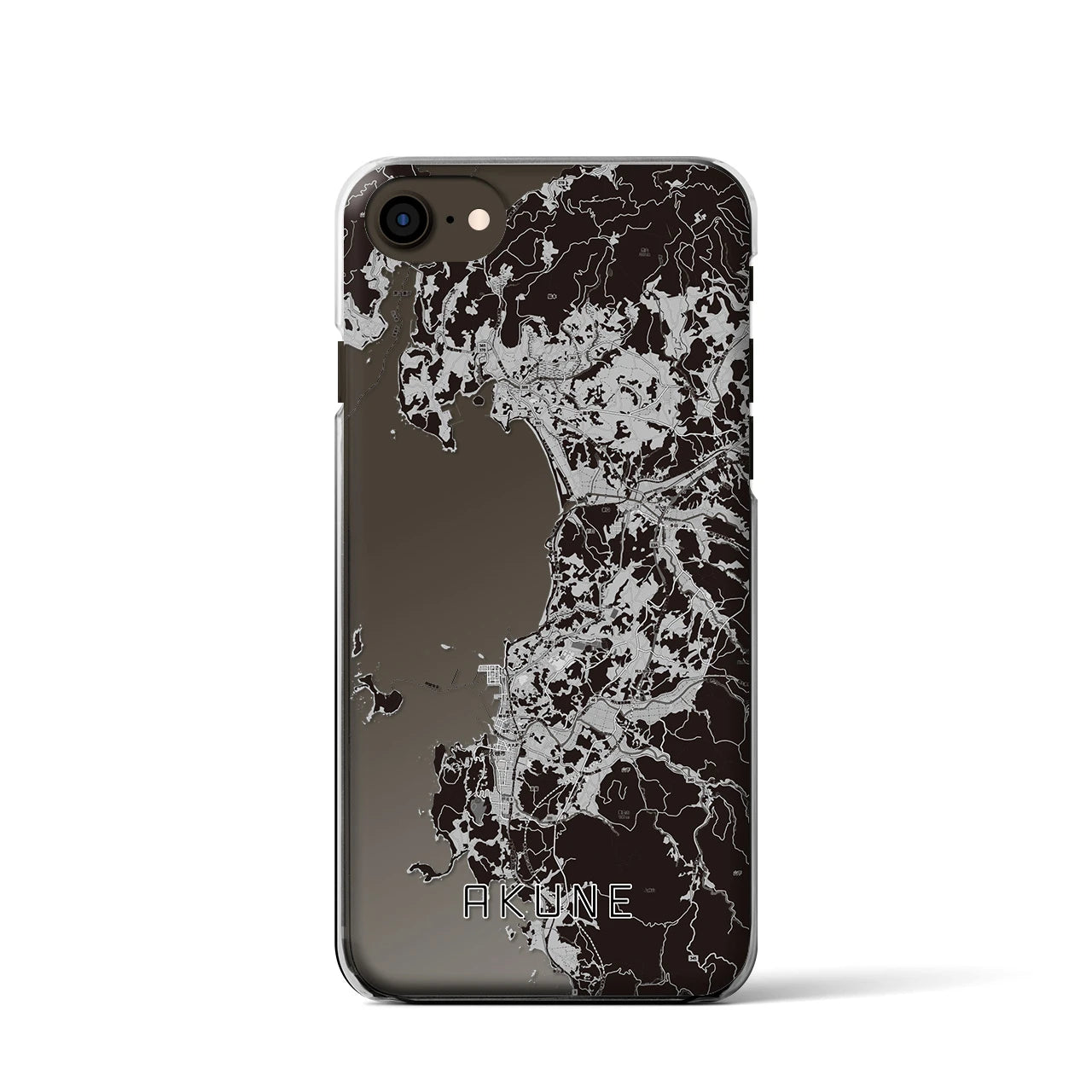 【阿久根(鹿児島県)】地図柄iPhoneケース(クリアタイプ)
