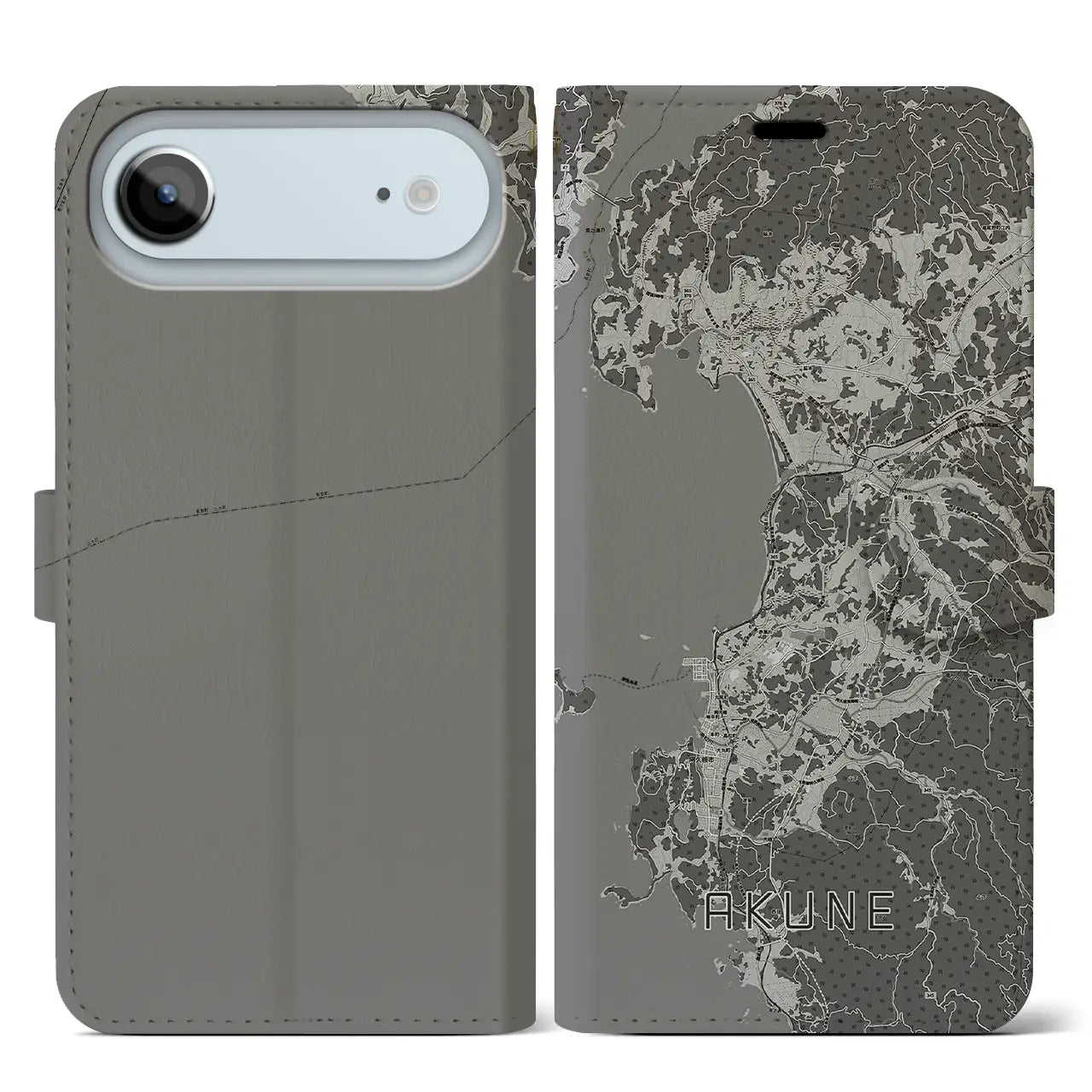 【阿久根(鹿児島県)】地図柄iPhoneケース(手帳タイプ)