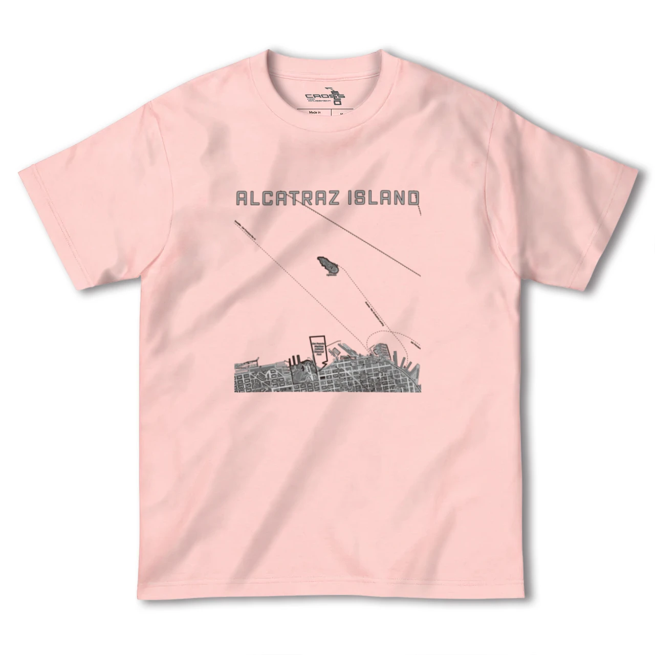 【アルカトラズ島(アメリカ)】地図柄ヘビーウェイトTシャツ