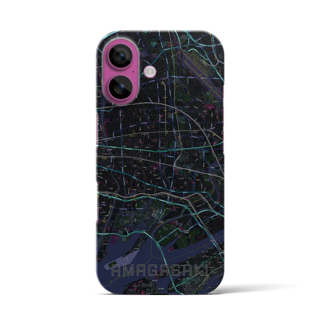 【尼崎(兵庫県)】地図柄iPhoneケース(バックカバータイプ)