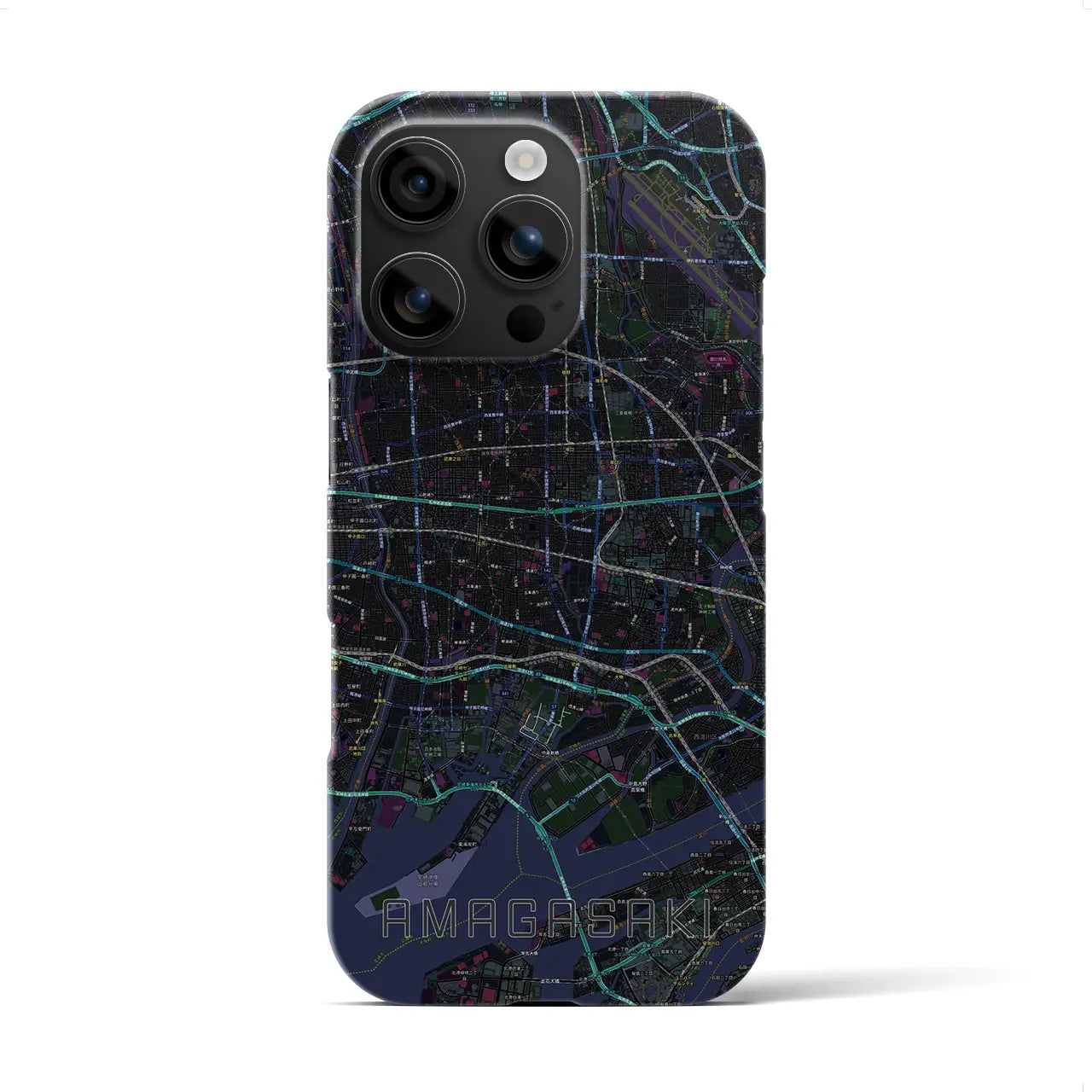 【尼崎(兵庫県)】地図柄iPhoneケース(バックカバータイプ)