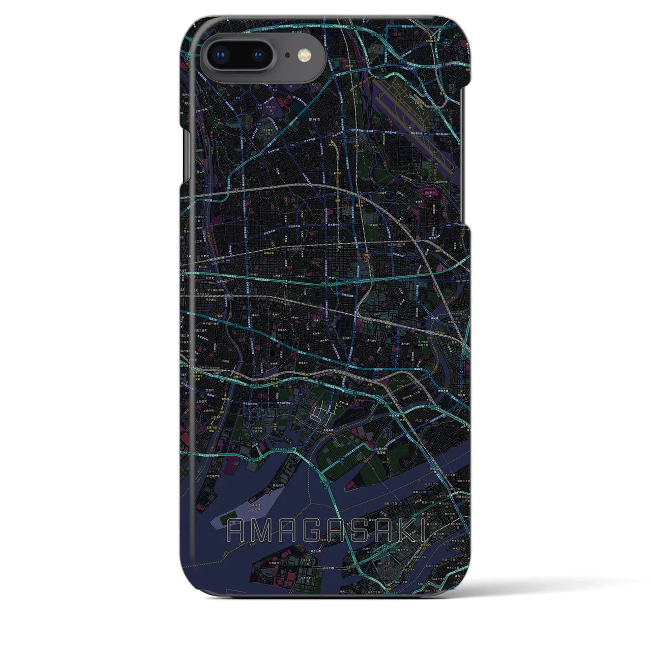 【尼崎(兵庫県)】地図柄iPhoneケース(バックカバータイプ)