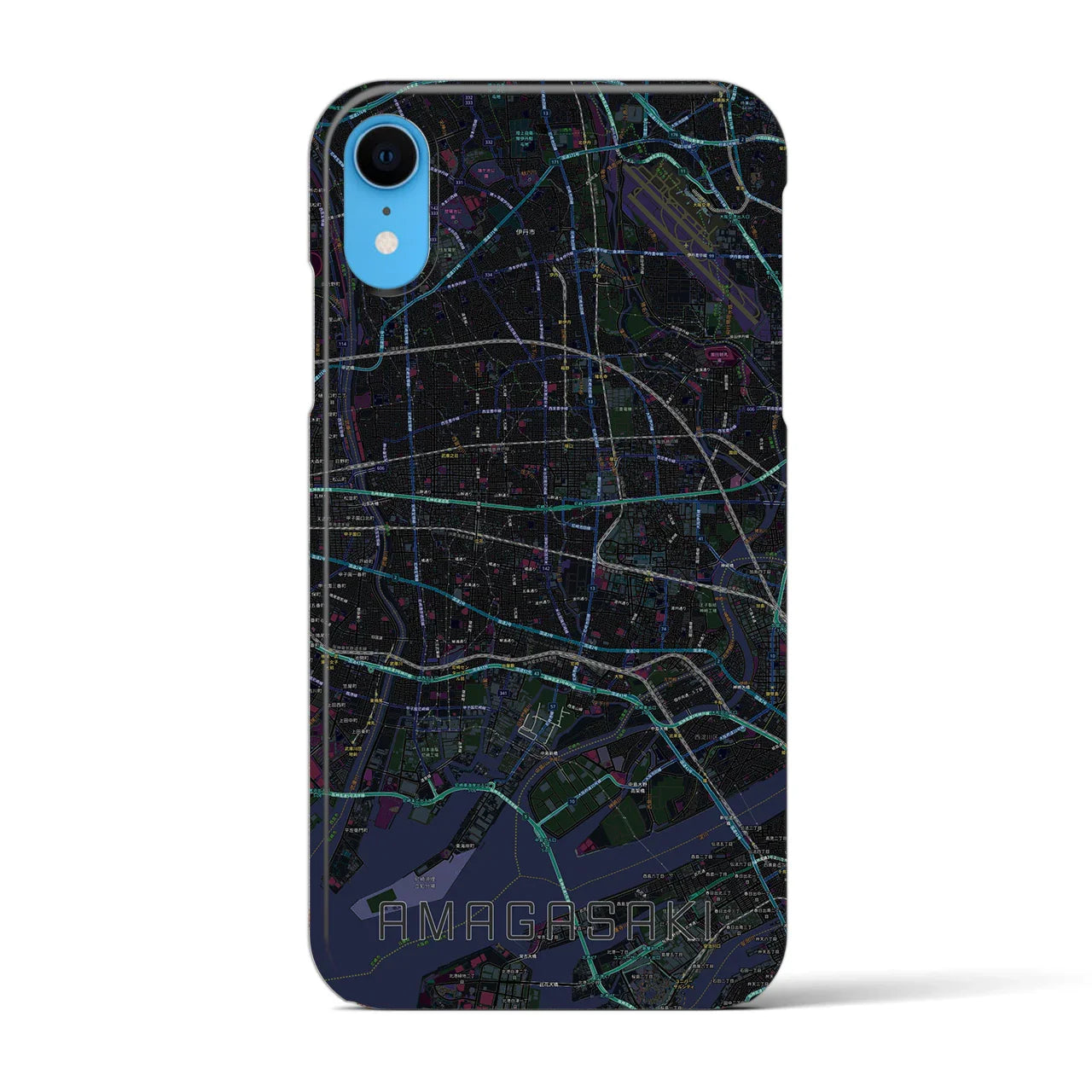 【尼崎(兵庫県)】地図柄iPhoneケース(バックカバータイプ)