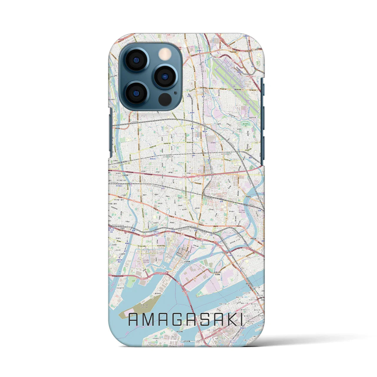 【尼崎(兵庫県)】地図柄iPhoneケース(バックカバータイプ)