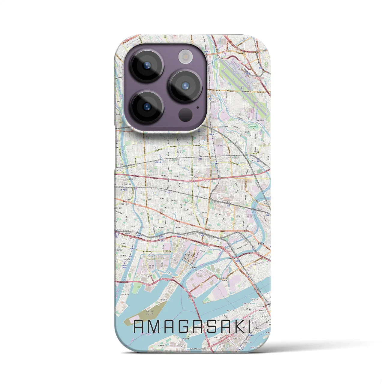 【尼崎(兵庫県)】地図柄iPhoneケース(バックカバータイプ)