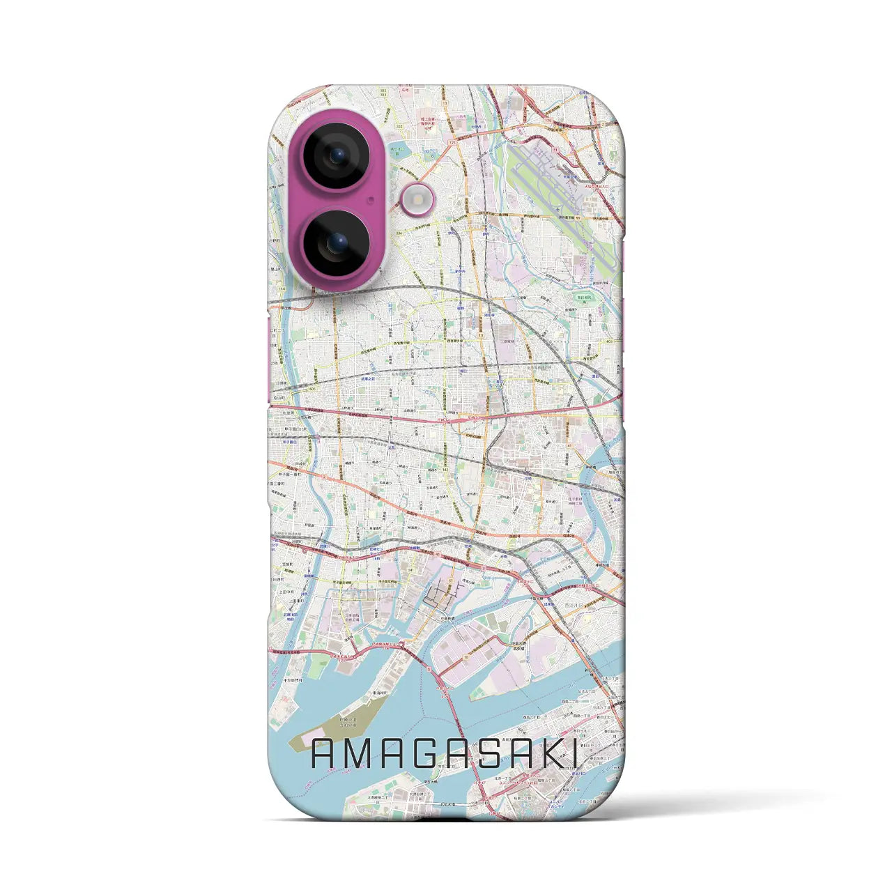 【尼崎(兵庫県)】地図柄iPhoneケース(バックカバータイプ)