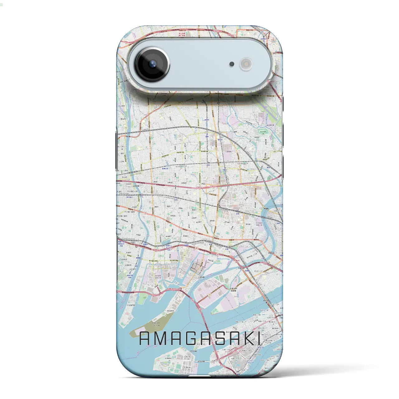 【尼崎(兵庫県)】地図柄iPhoneケース(バックカバータイプ)