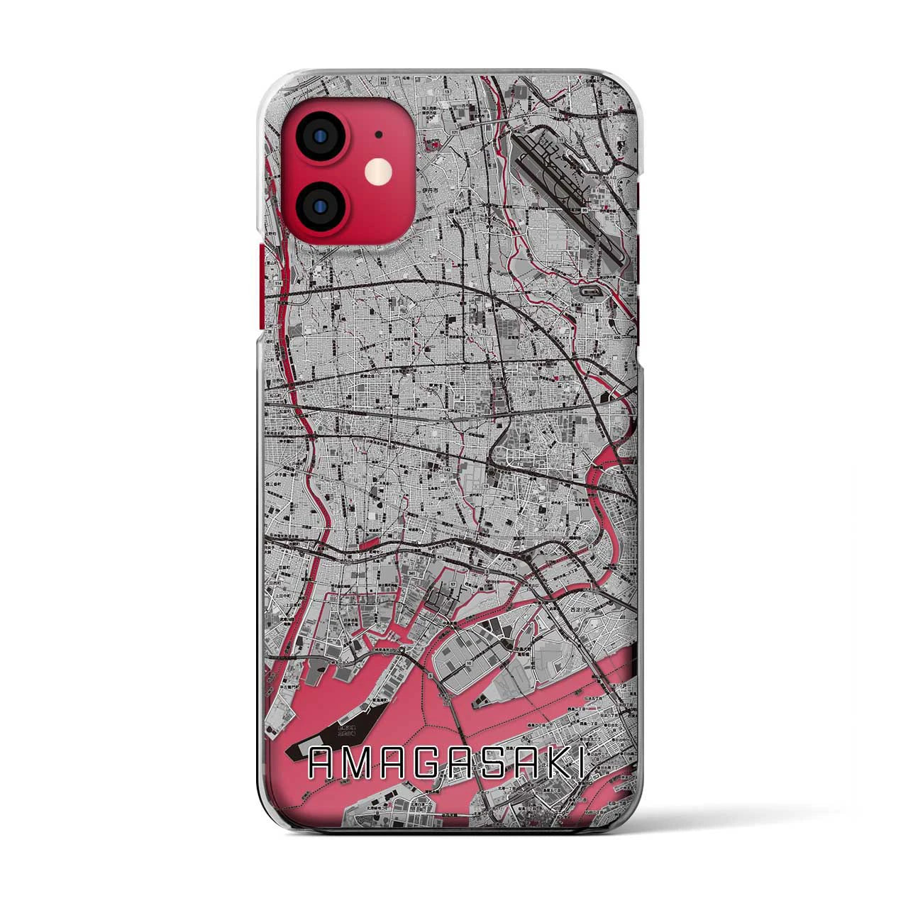 【尼崎(兵庫県)】地図柄iPhoneケース(クリアタイプ)